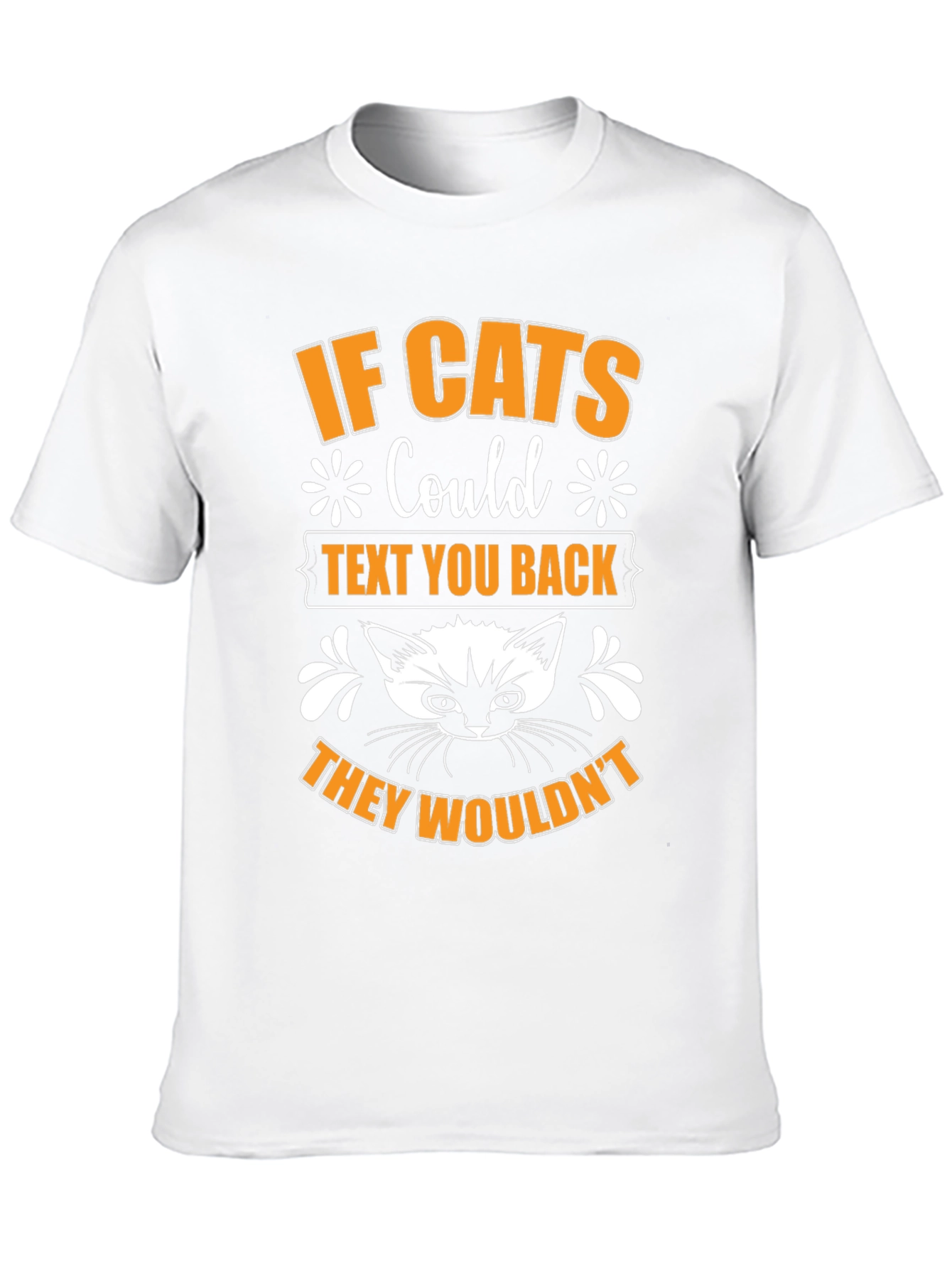 Black If Cats Could Text Black Graphic T-Shirt view 10