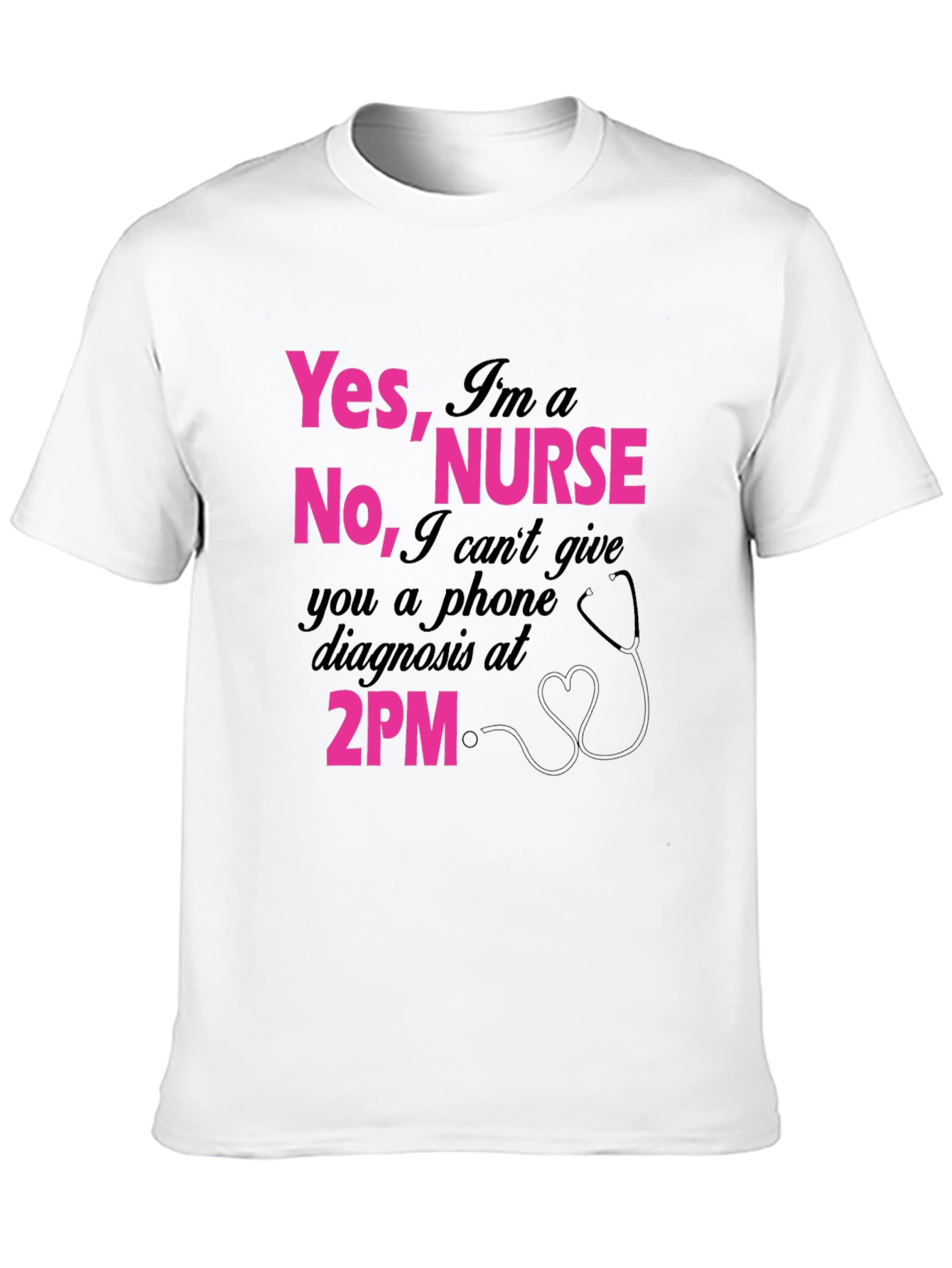 Black Funny Nurse T-Shirt - Yes I'm a Nurse - Black view 10