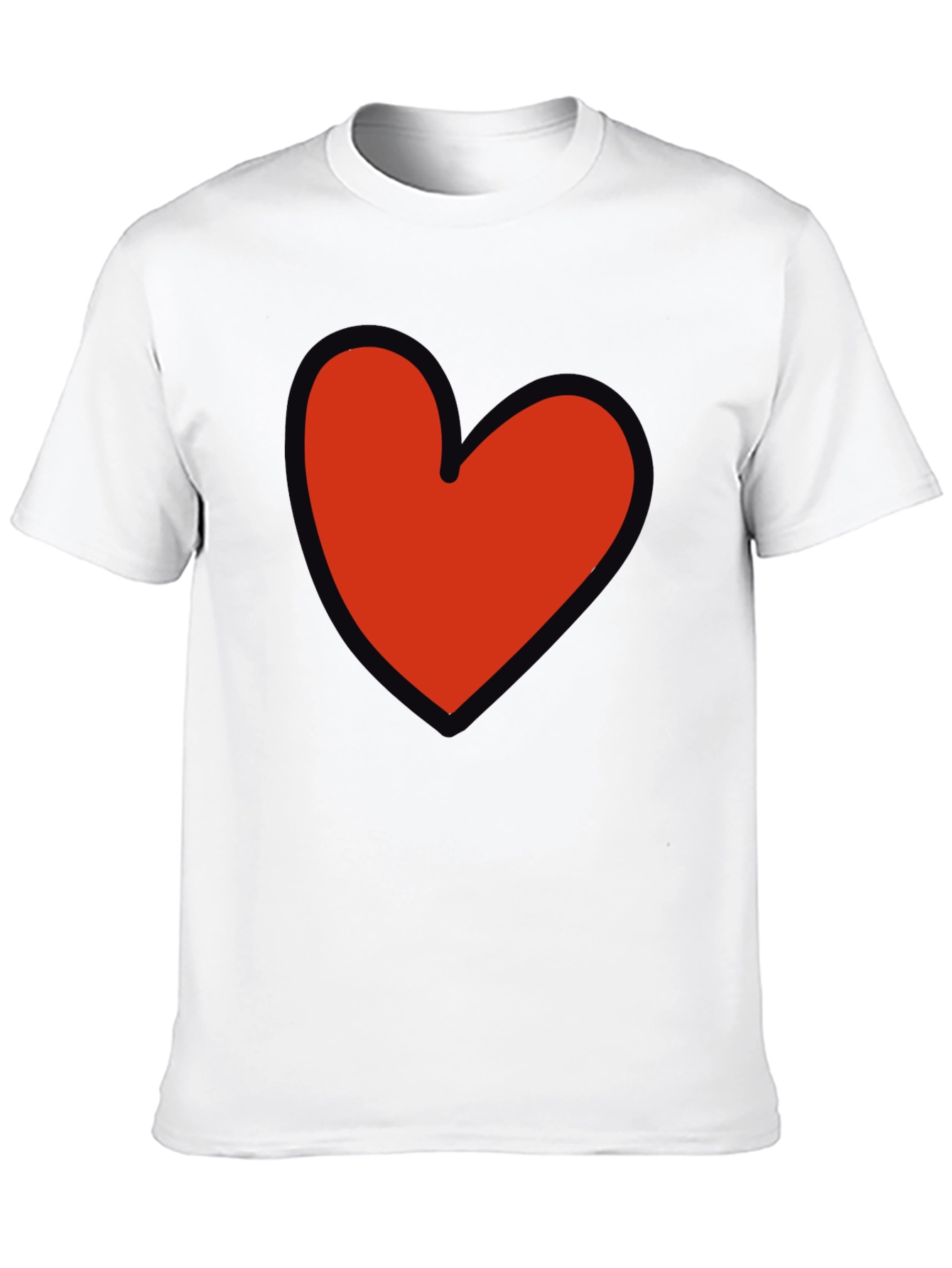 Black Heart Graphic T-Shirt - Black Casual Tee view 10