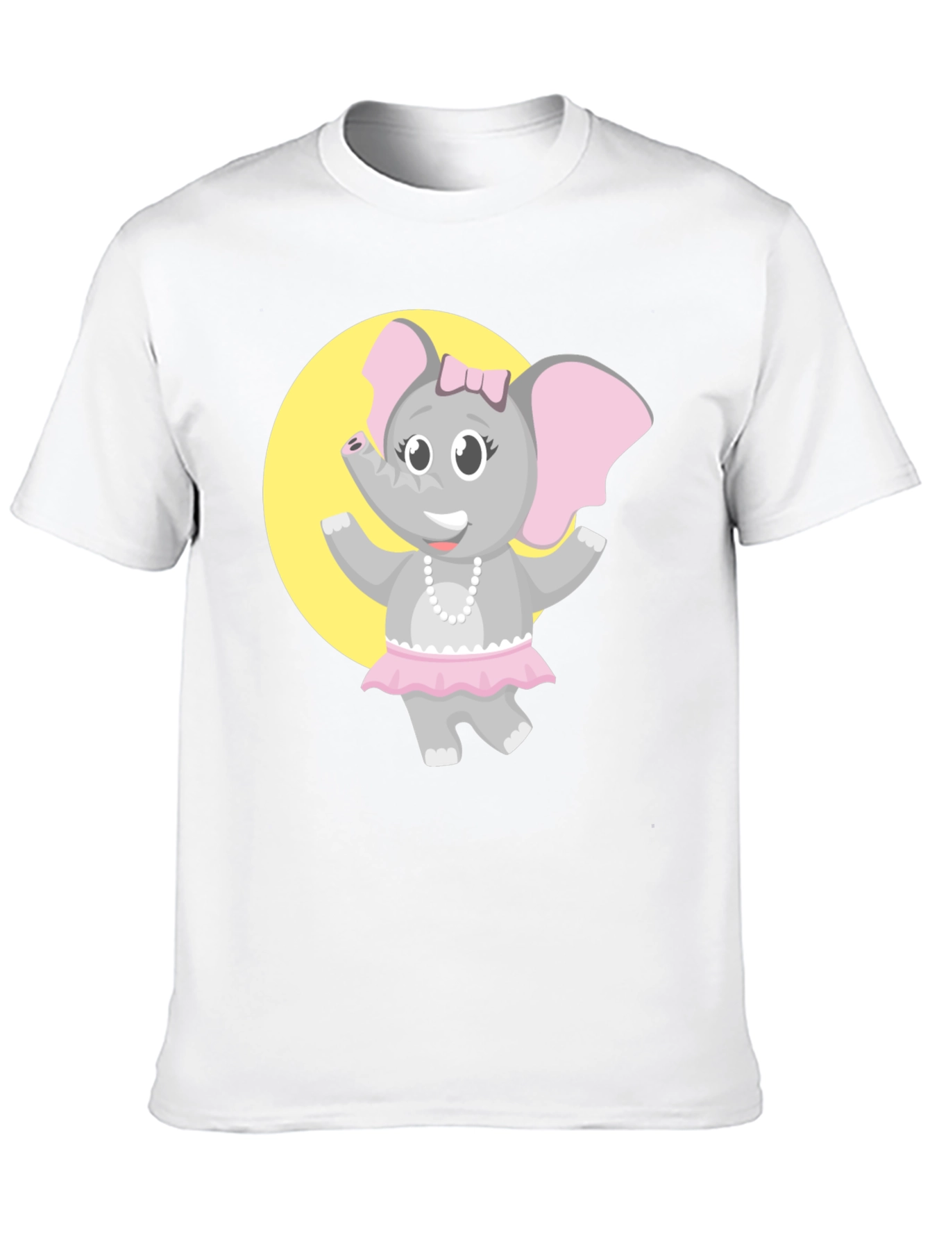 Black Elephant Ballerina T-Shirt - Fun Cartoon Design view 10