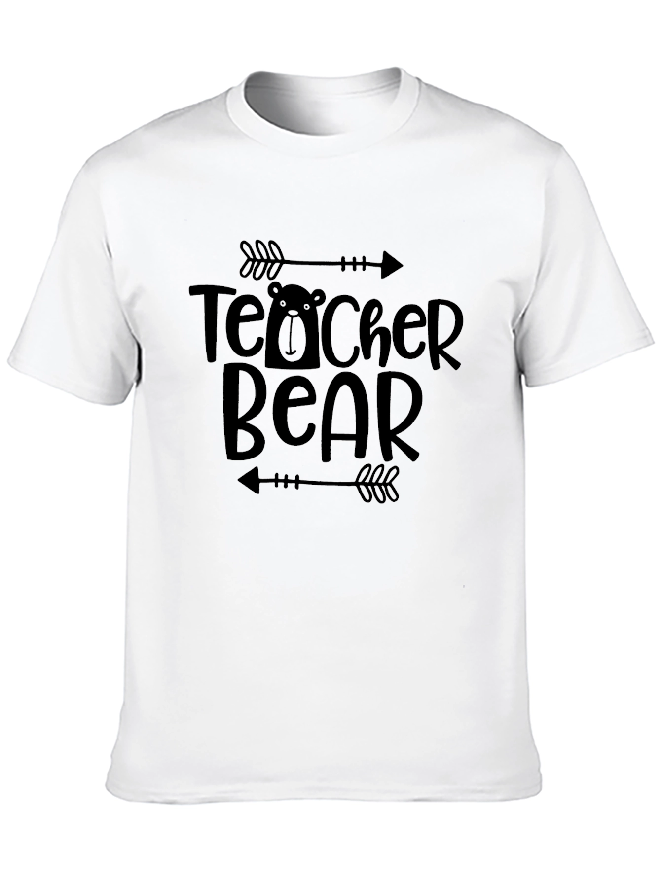 Black Teacher Bear Graphic T-Shirt - Back to School view 10