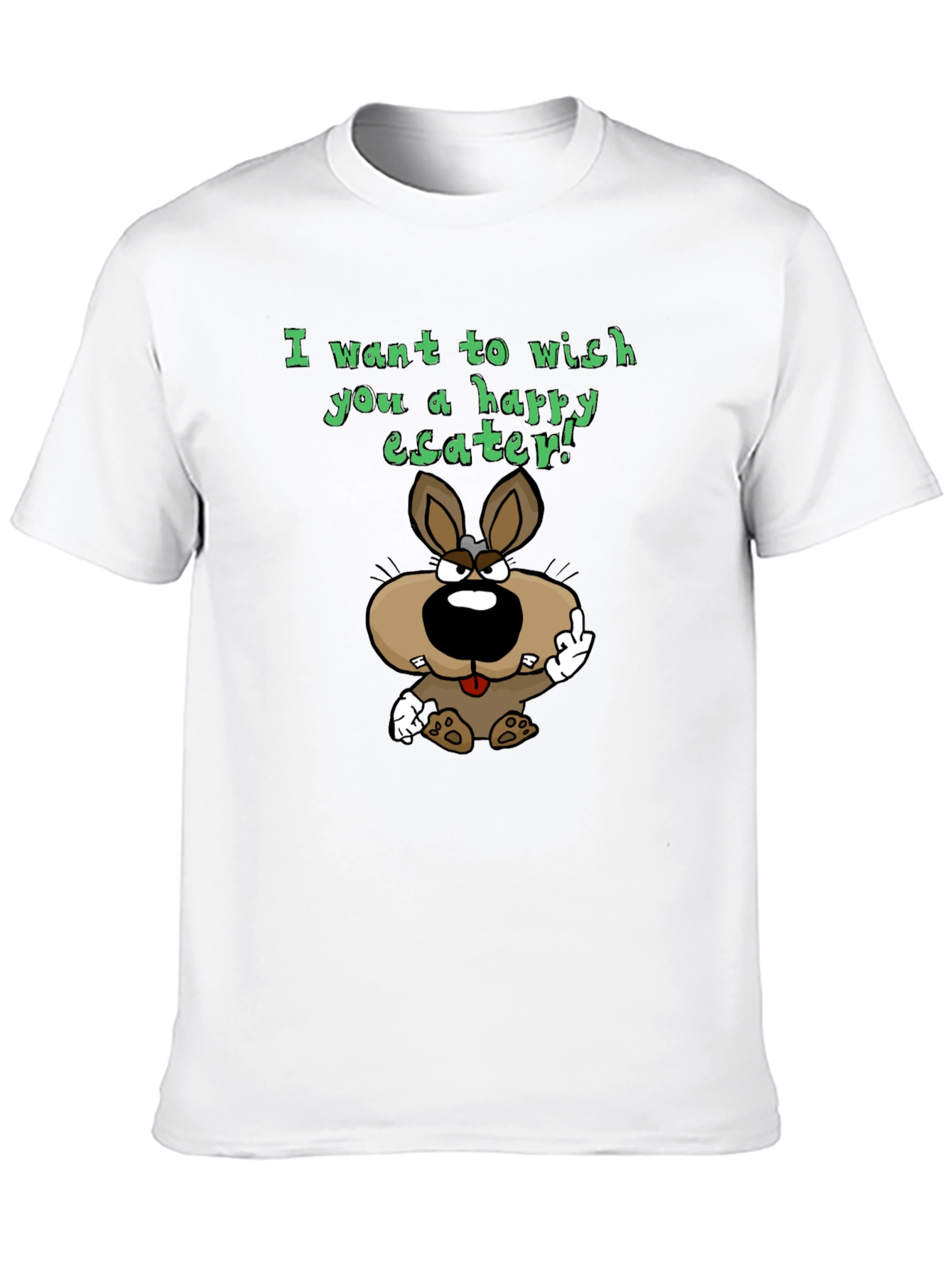 Black Happy Easter Bunny Graphic T-Shirt view 10