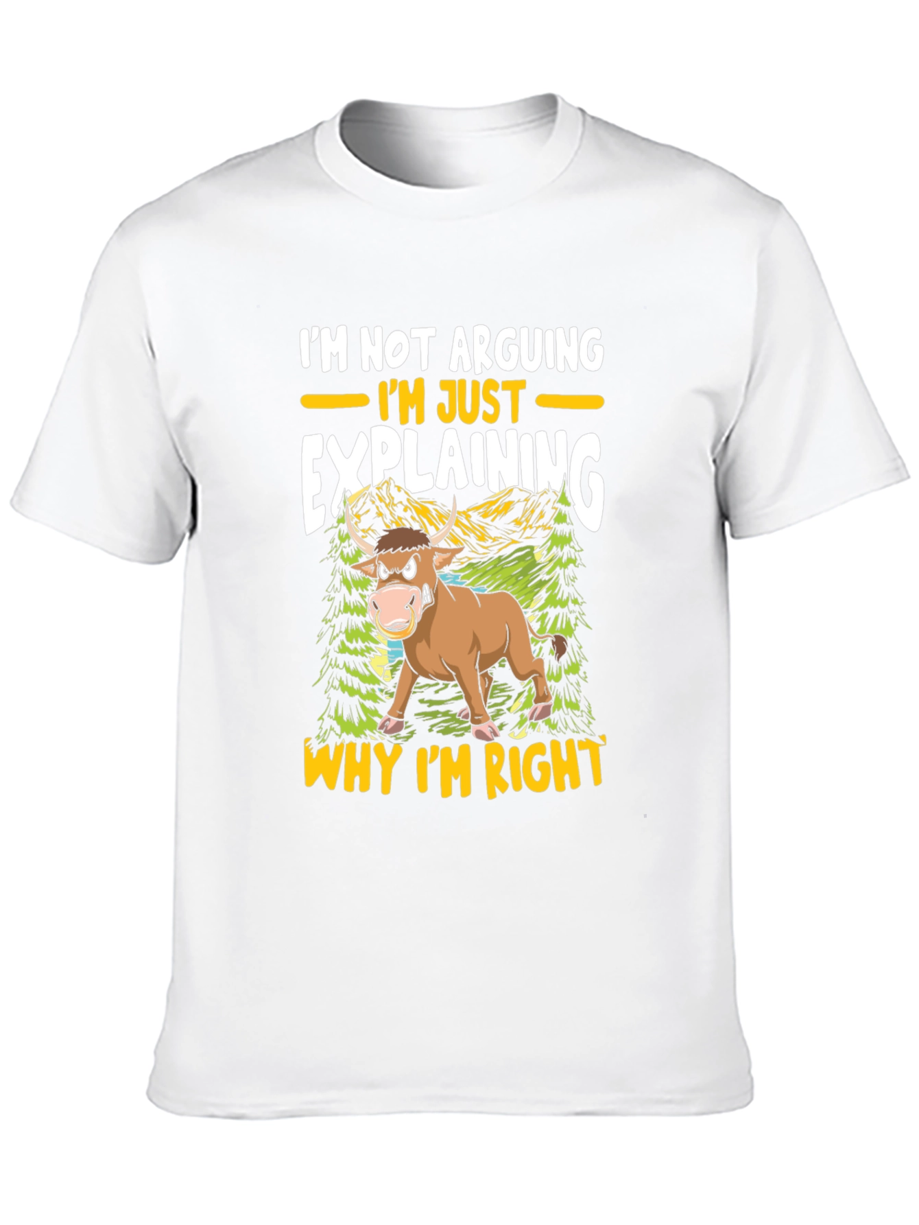 Black I'm Not Arguing Just Explaining T-Shirt view 10