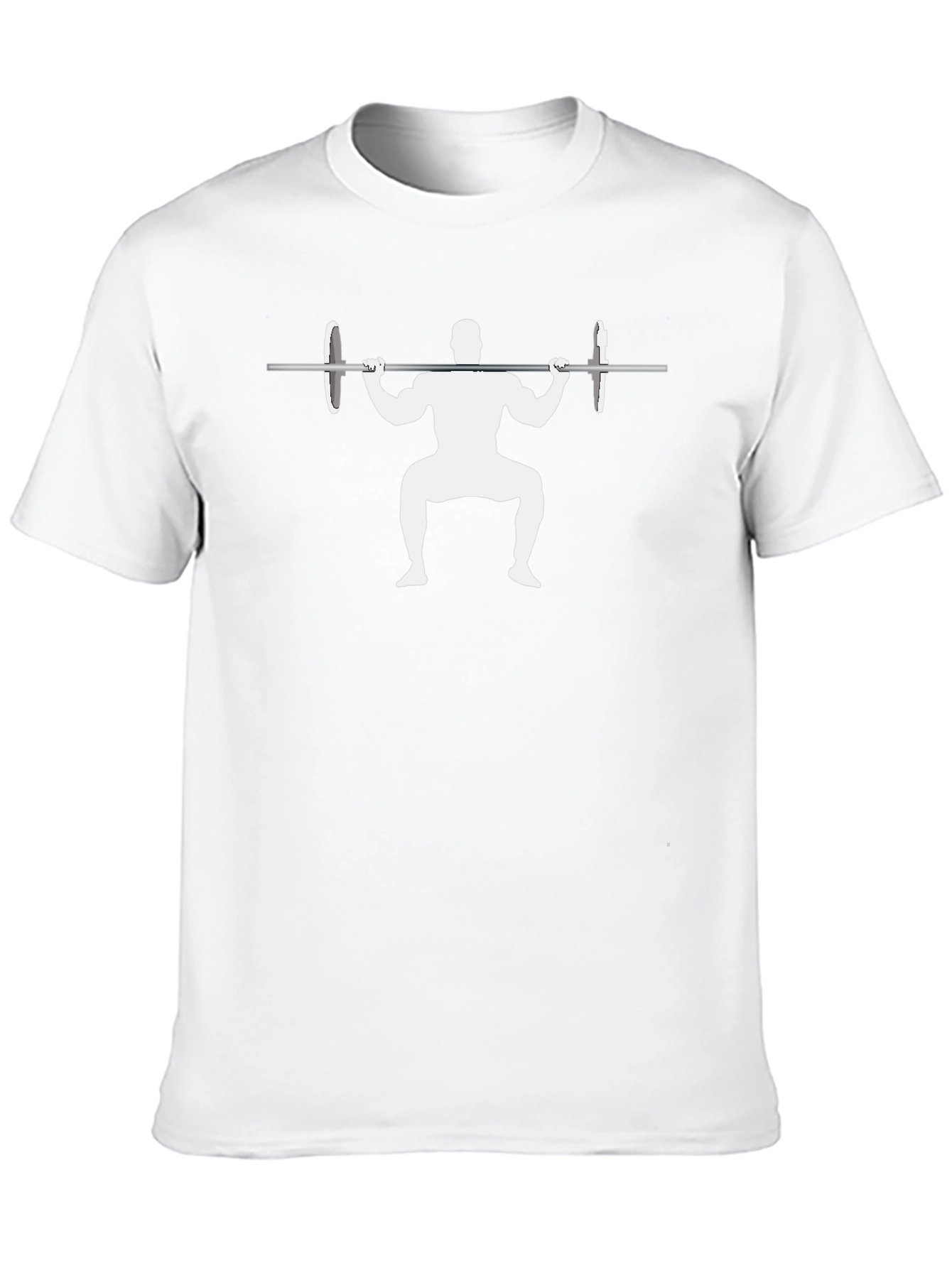 Black Weightlifting Silhouette Tee - Black Gym Shirt view 10