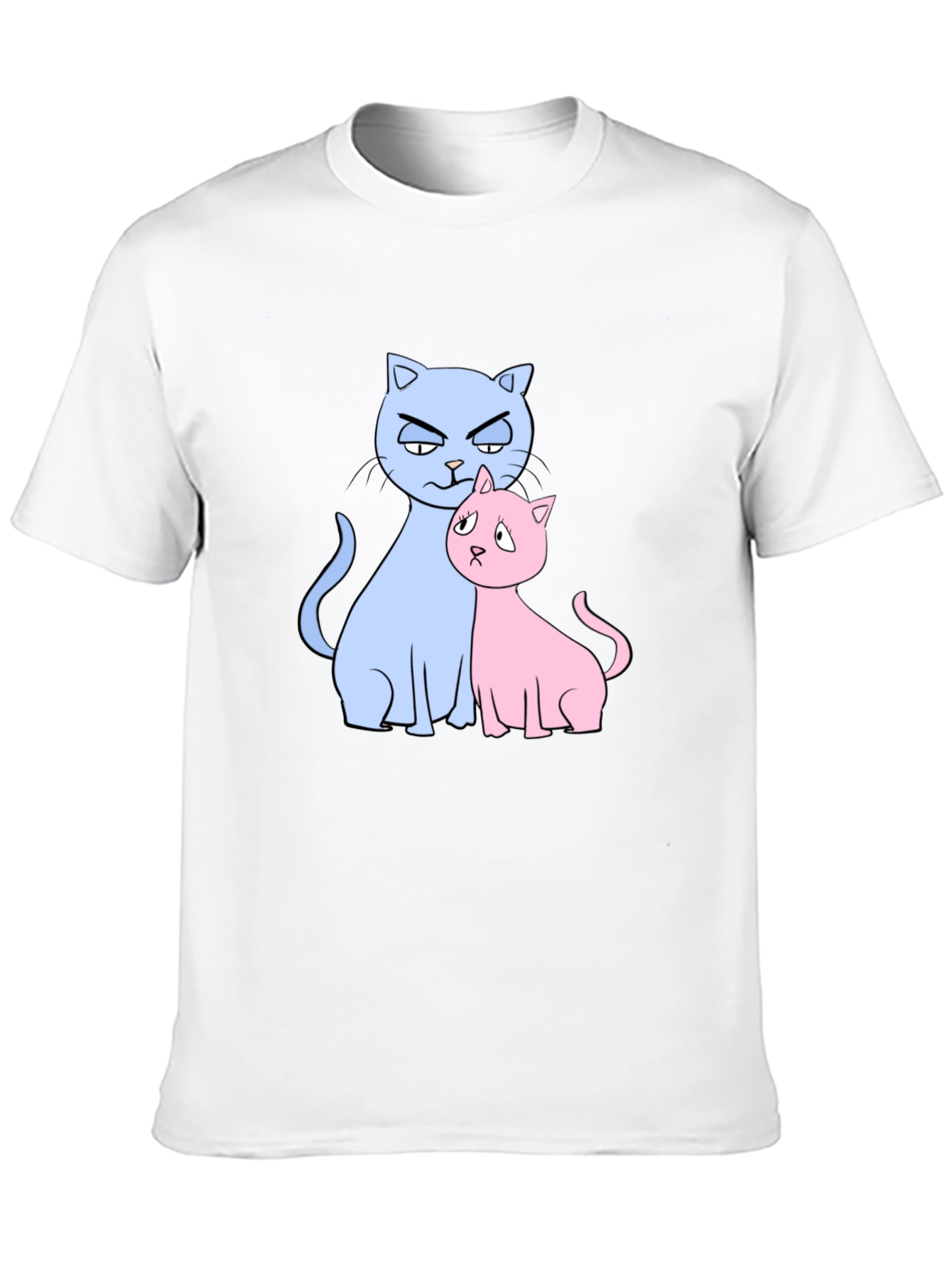 Black Cute Cats Graphic Print T-Shirt view 10