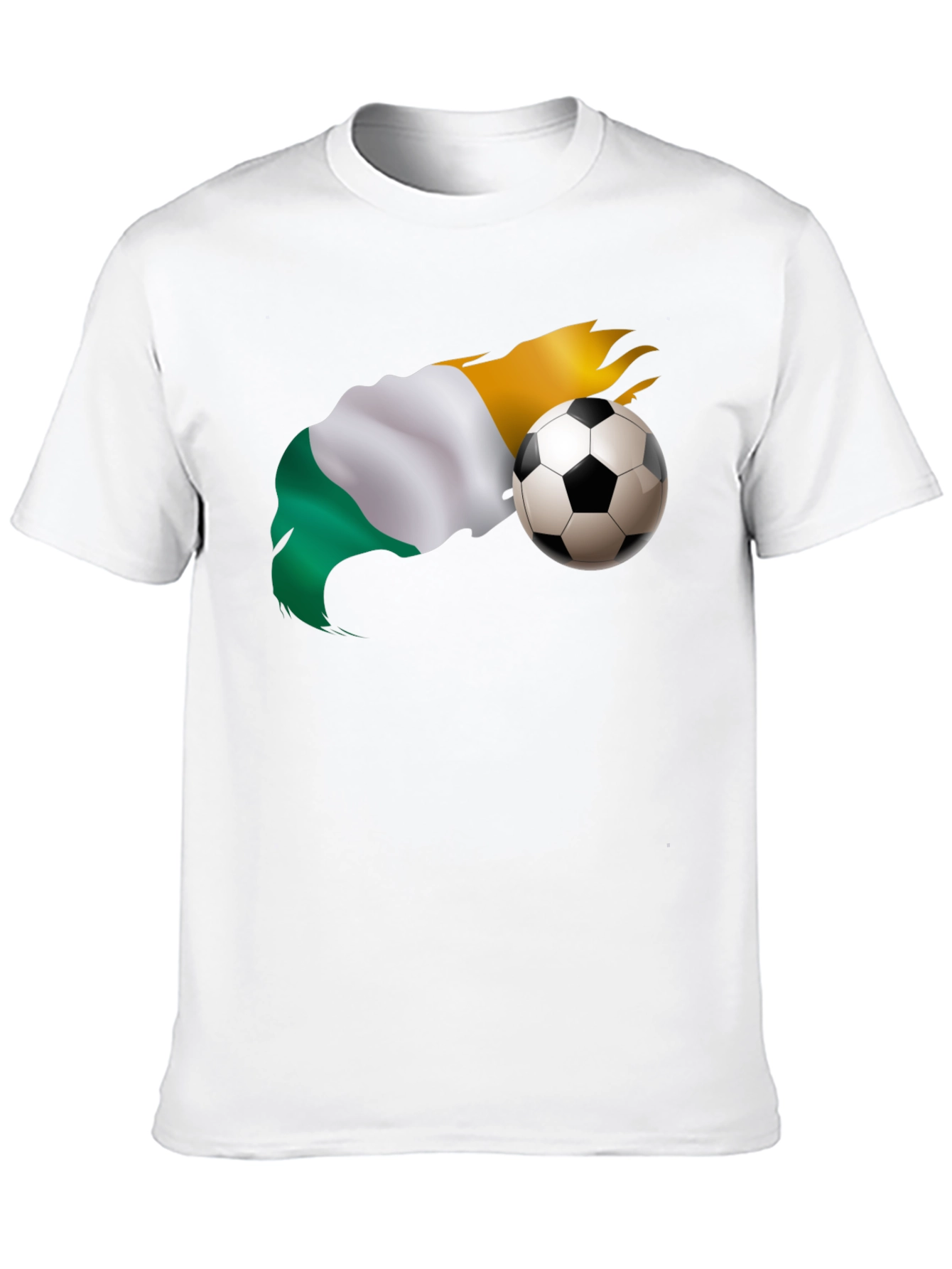 Black Soccer Flag Graphic Tee - Black T-Shirt view 10