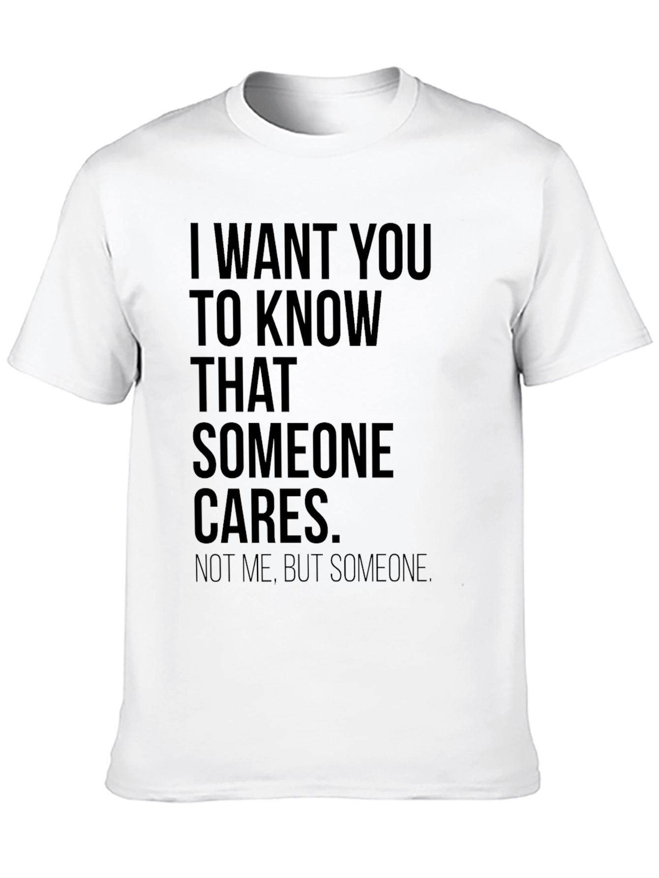 Black Someone Cares Sarcastic T-Shirt view 10