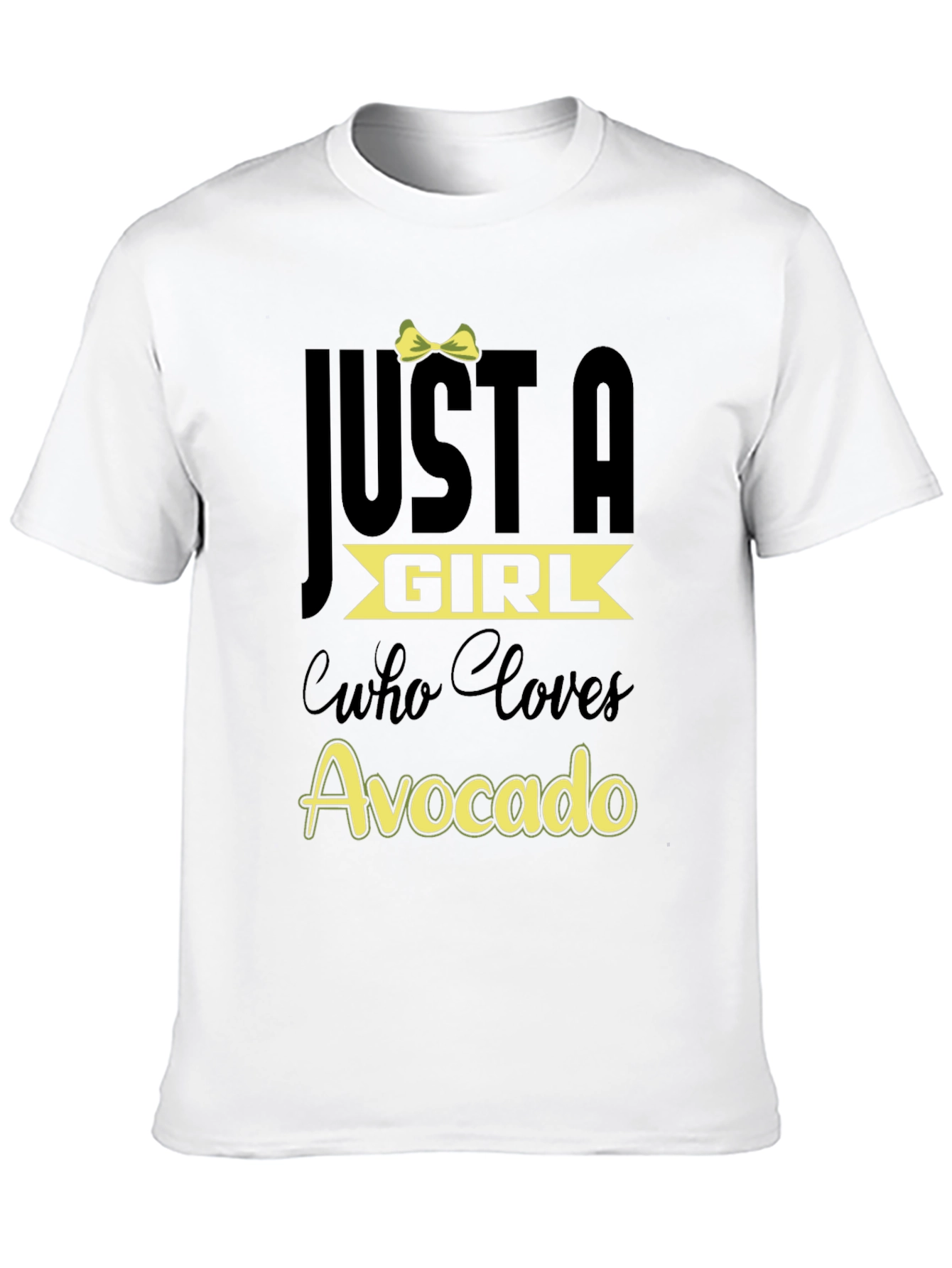 Black Just a Girl Who Loves Avocado T-Shirt view 10