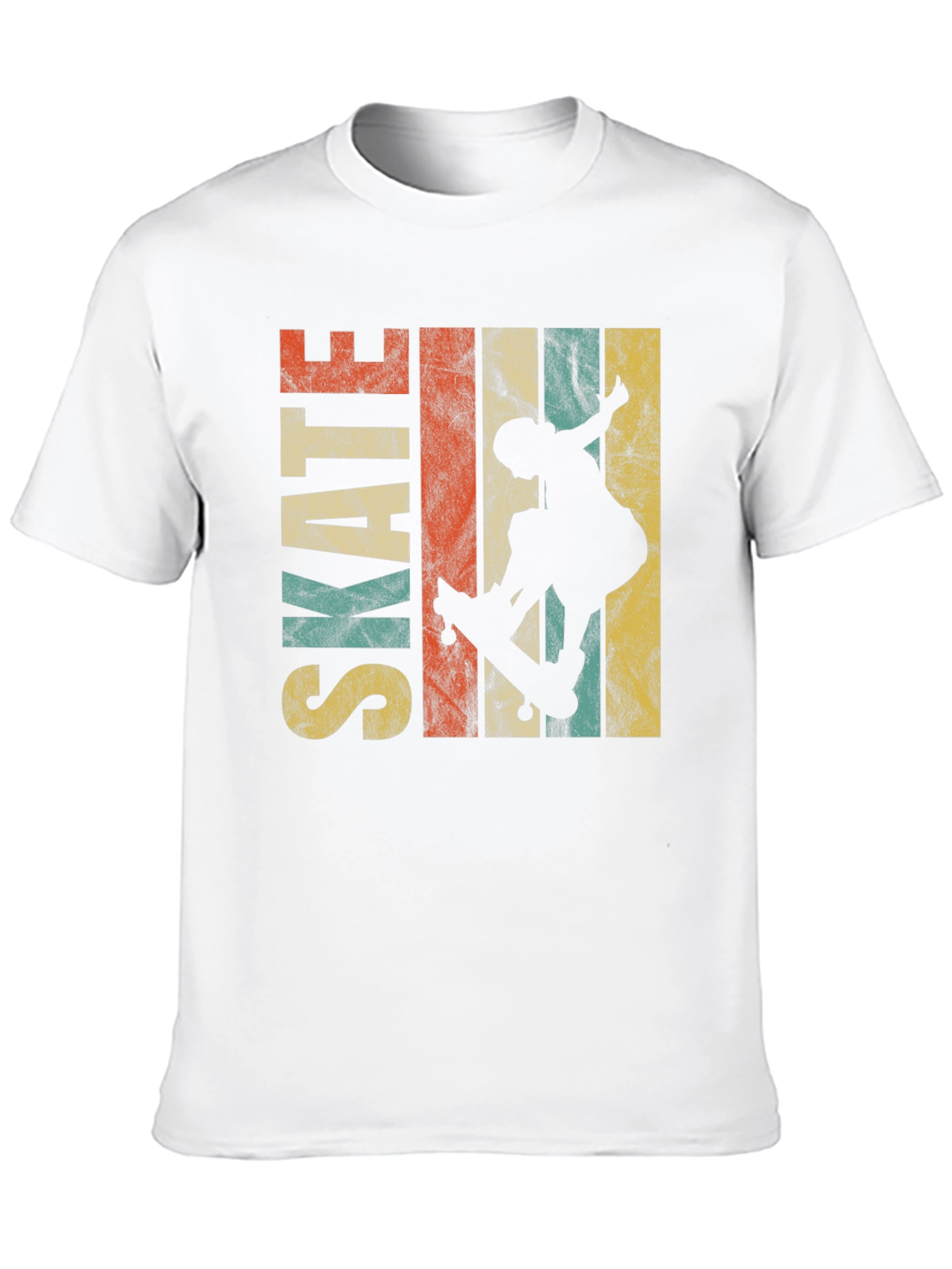 Black Retro Skate T-Shirt - Vintage Skateboarder Tee view 10