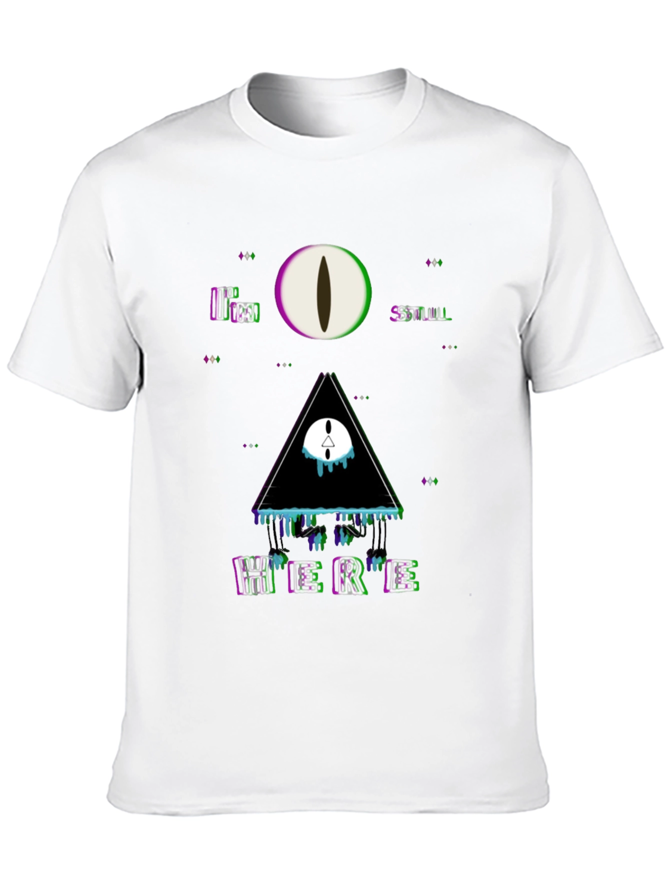 Black Surreal Graphic Print Tee - "I'm Still Here" view 10