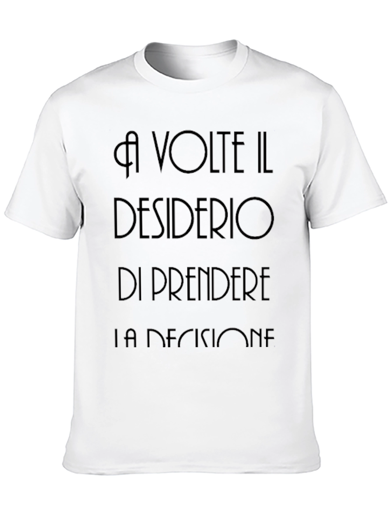 Black Italian Quote Graphic T-Shirt - A Volte Il Desiderio view 10
