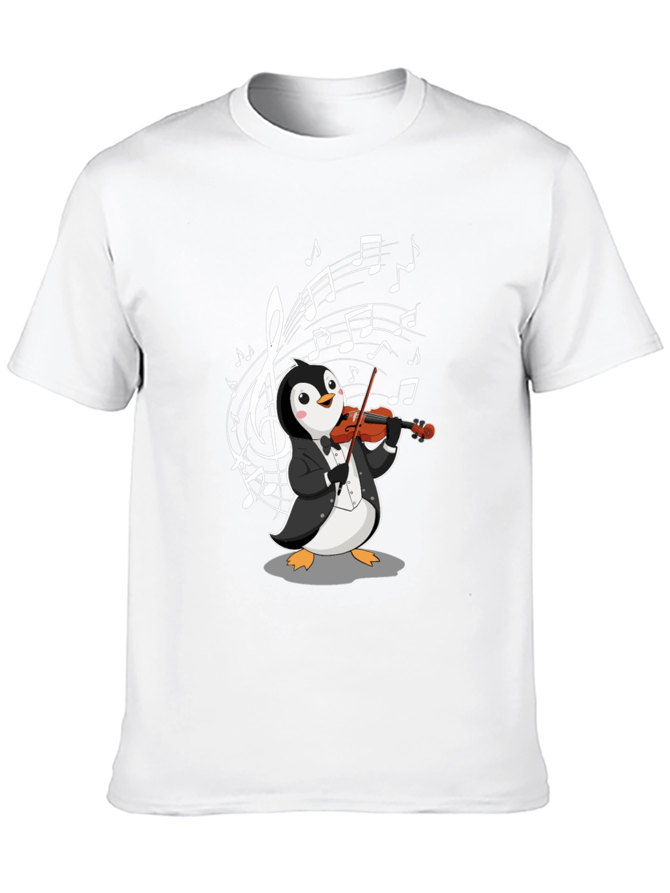 Black Penguin Violinist Graphic T-Shirt - Music Lover Tee view 10