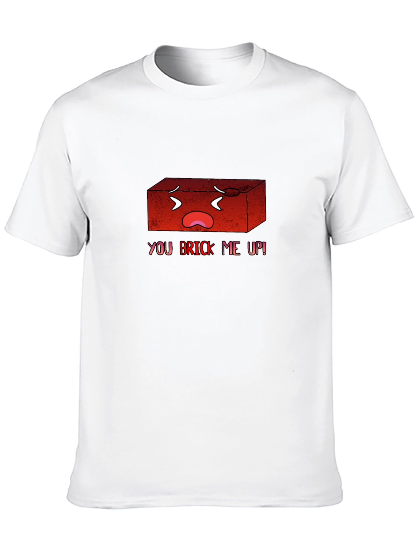 Black You Brick Me Up! Funny Graphic T-Shirt view 10