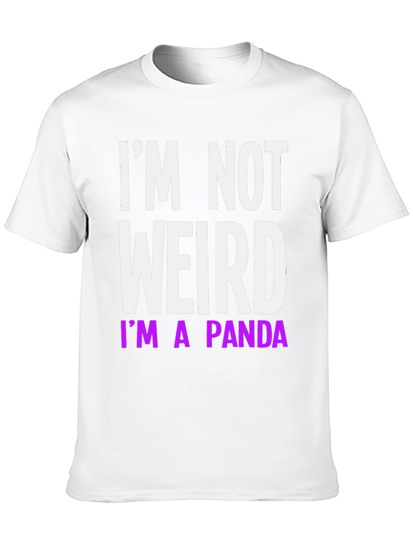 Black Funny "I'm Not Weird, I'm A Panda" Black T-Shirt view 10