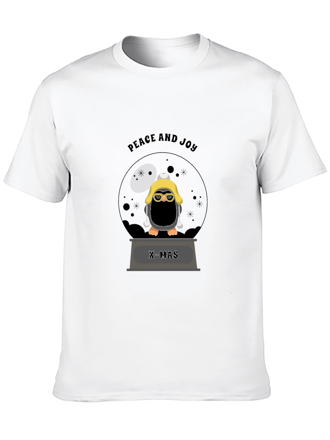 Black Festive Penguin X-Mas T-Shirt view 10