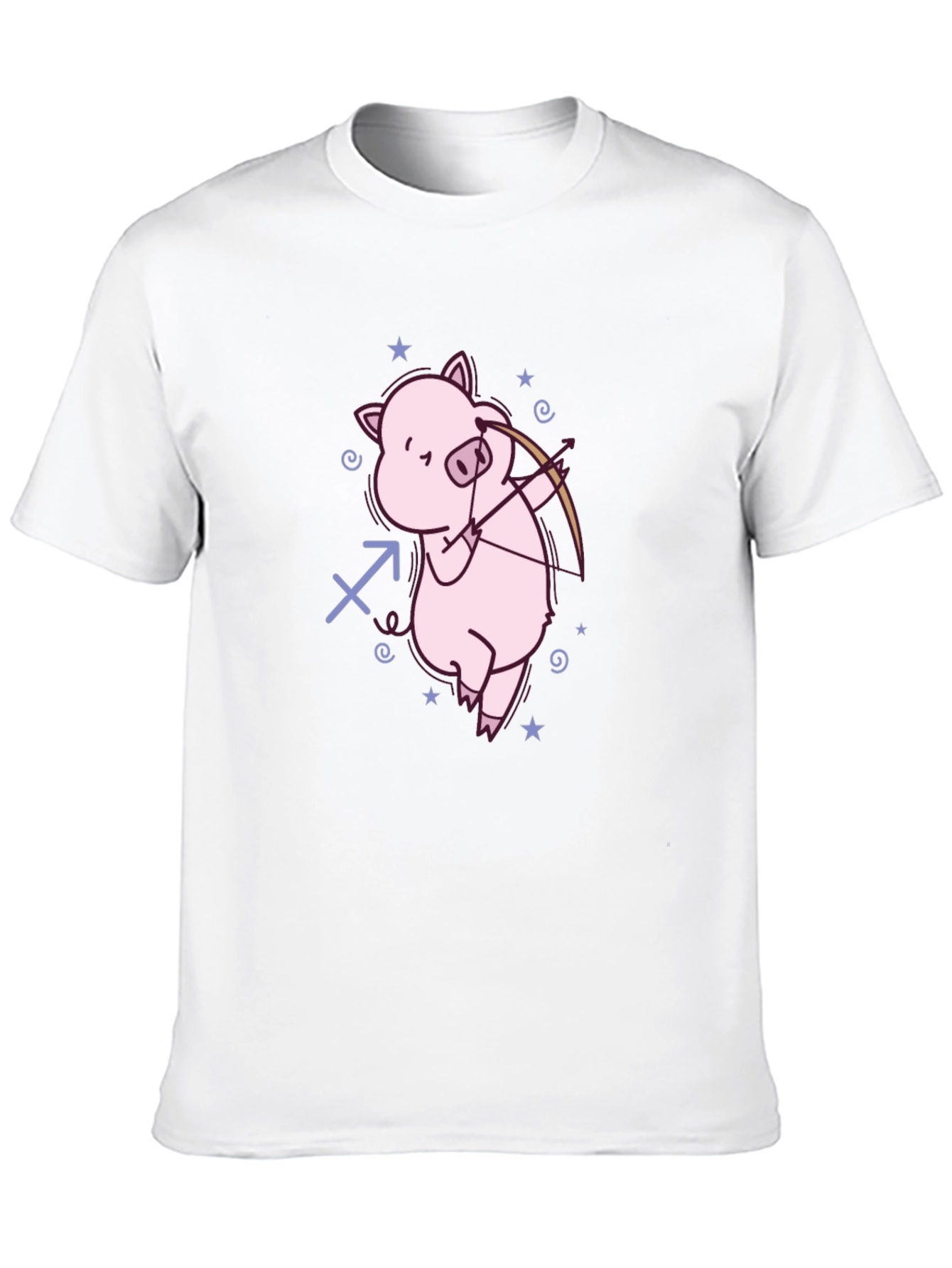 Black Sagittarius Pig Black T-Shirt view 10