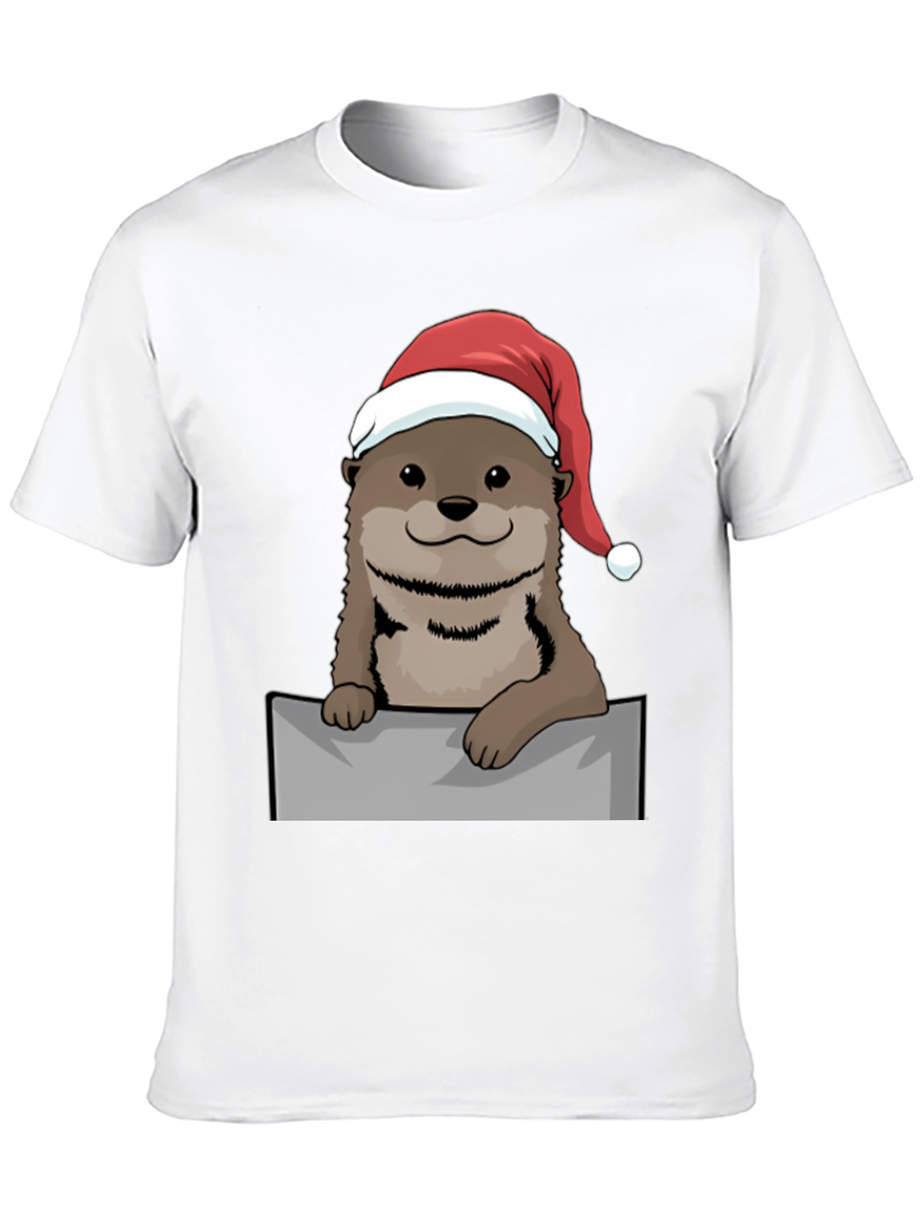 Black Festive Otter Graphic Tee - Holiday Edition view 10