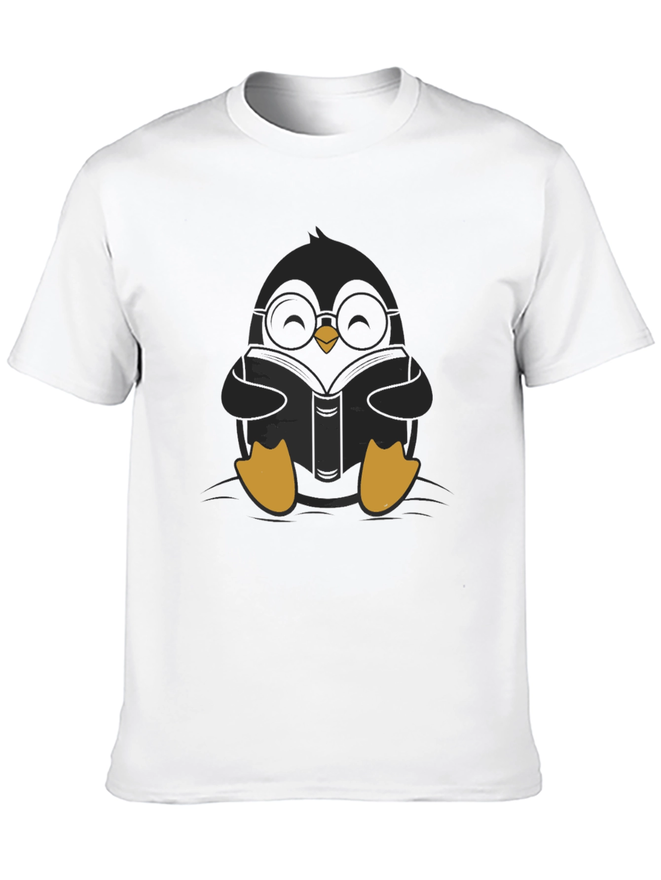 Black Bookish Penguin Graphic Tee - Stylish & Unique view 10