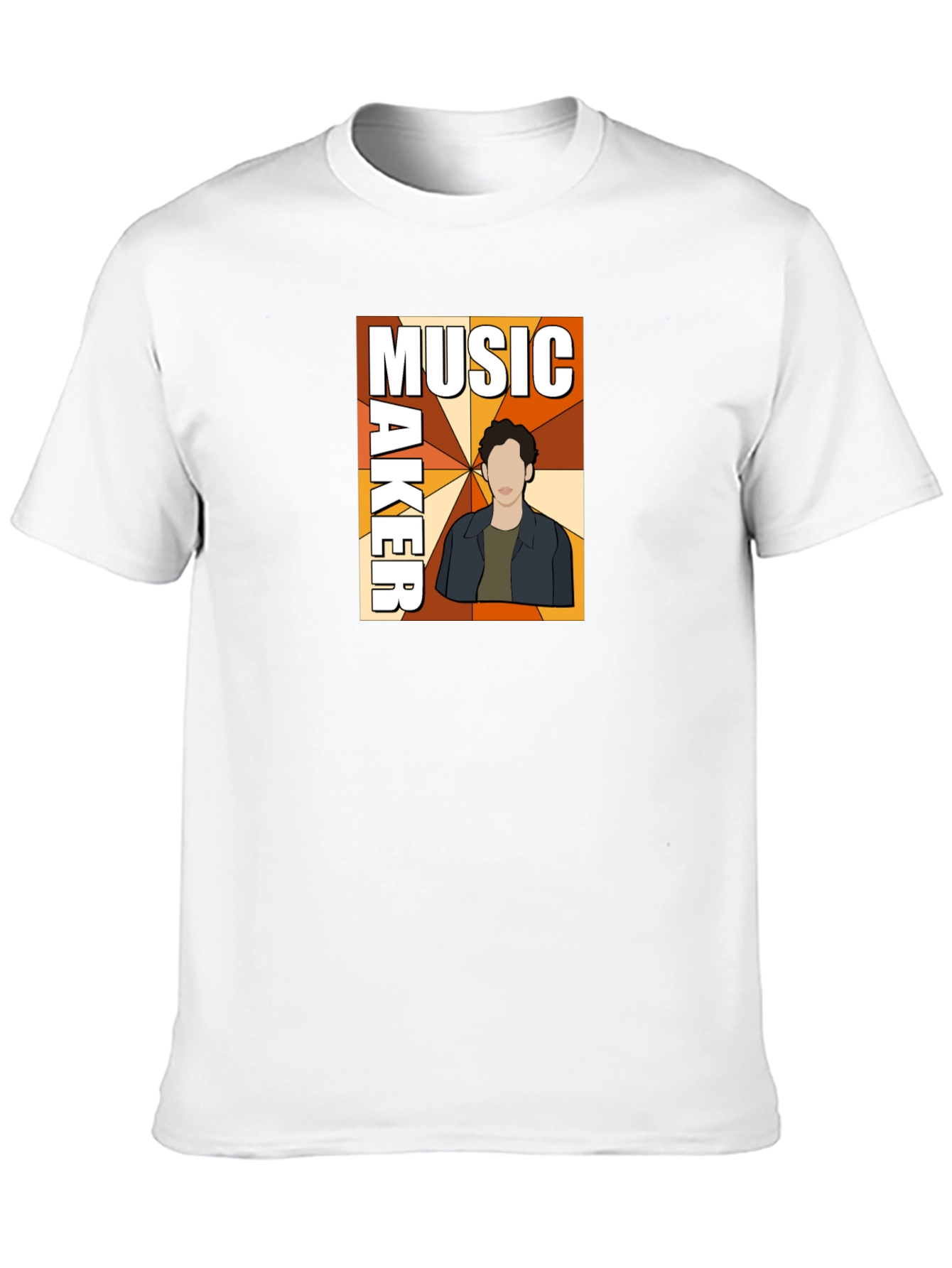 Black Music Maker Graphic Print Black T-Shirt view 10
