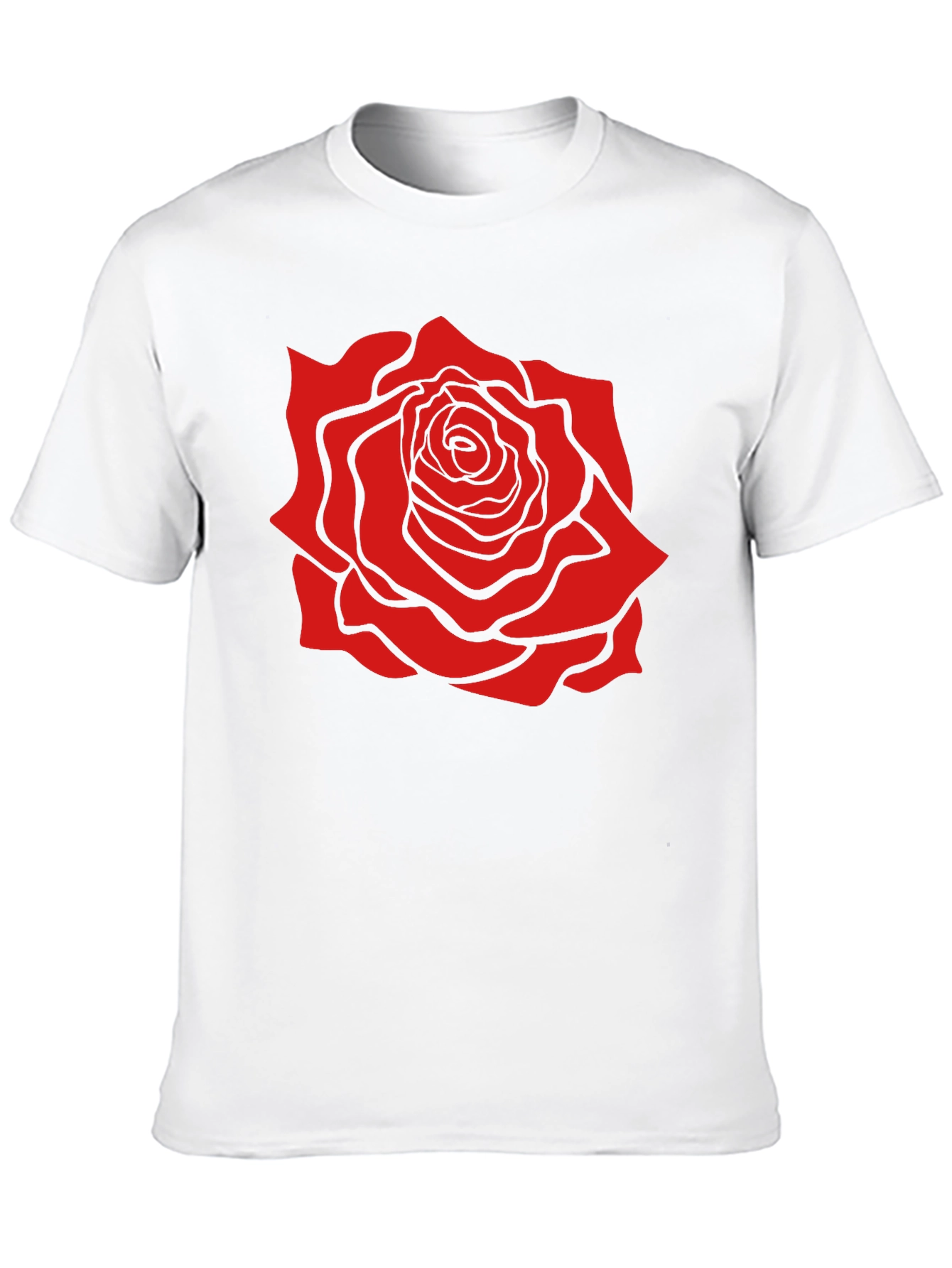 Black Black T-Shirt with Bold Red Rose Graphic view 10