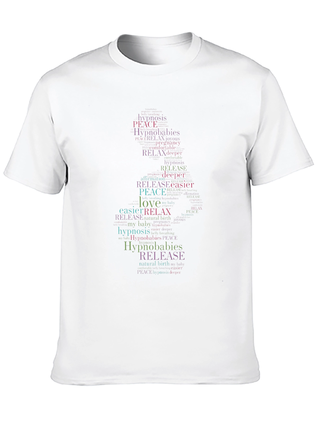 Black Hypnobabies Word Art Black T-Shirt view 10