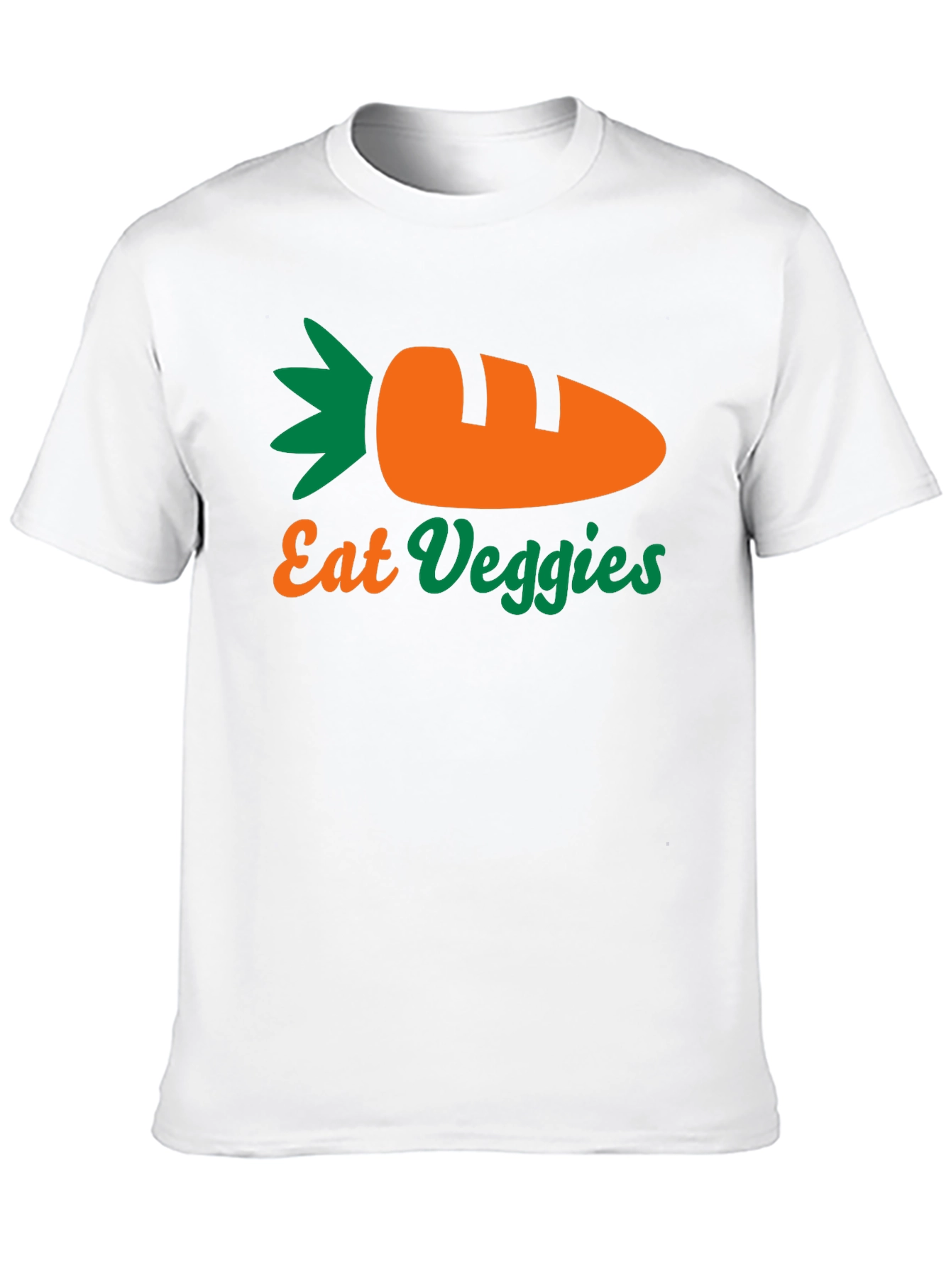 Eat Veggies T-Shirt - Black, Carrot Design - 10