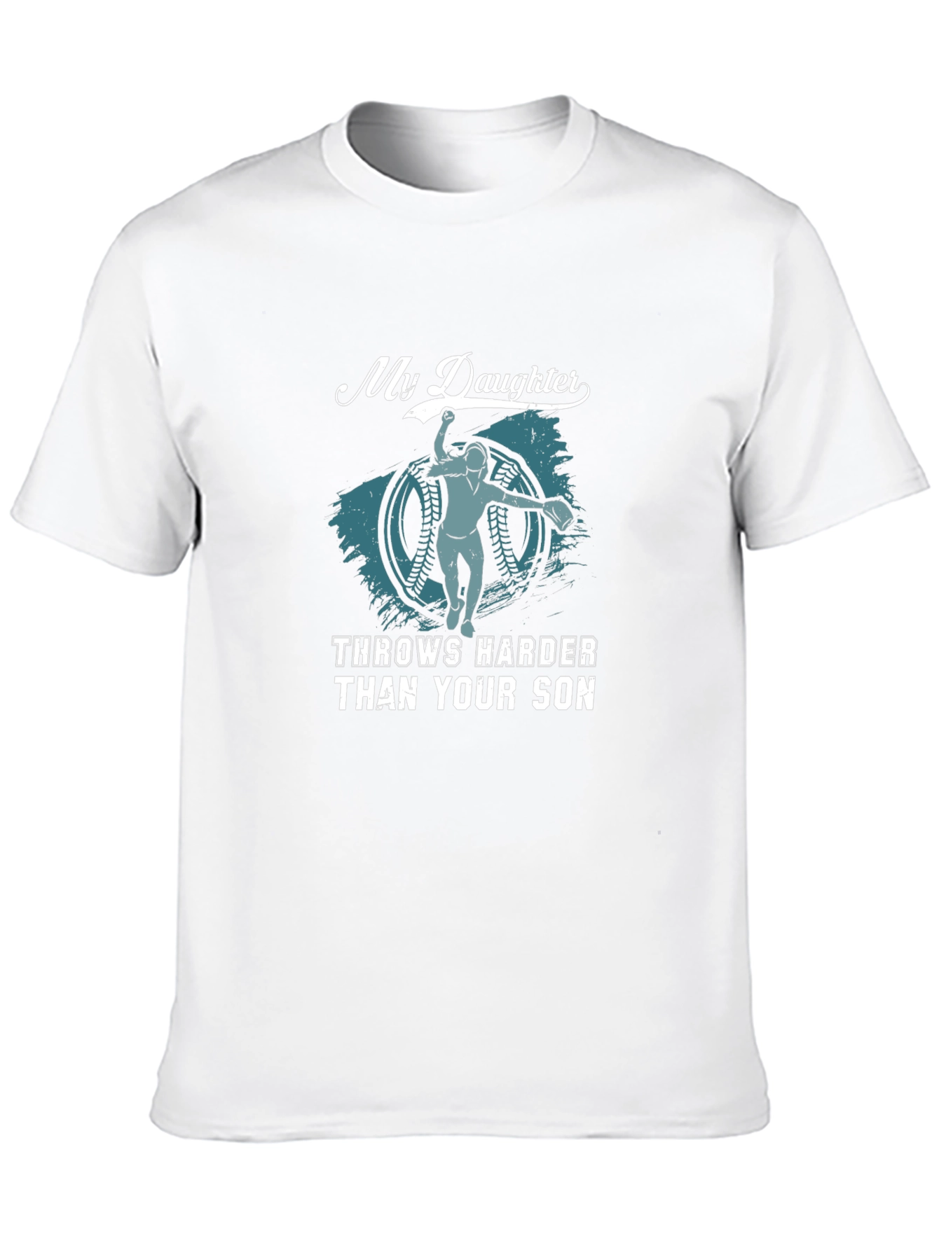 Black My Daughter Throws Harder Than Your Son Black T-Shirt view 10