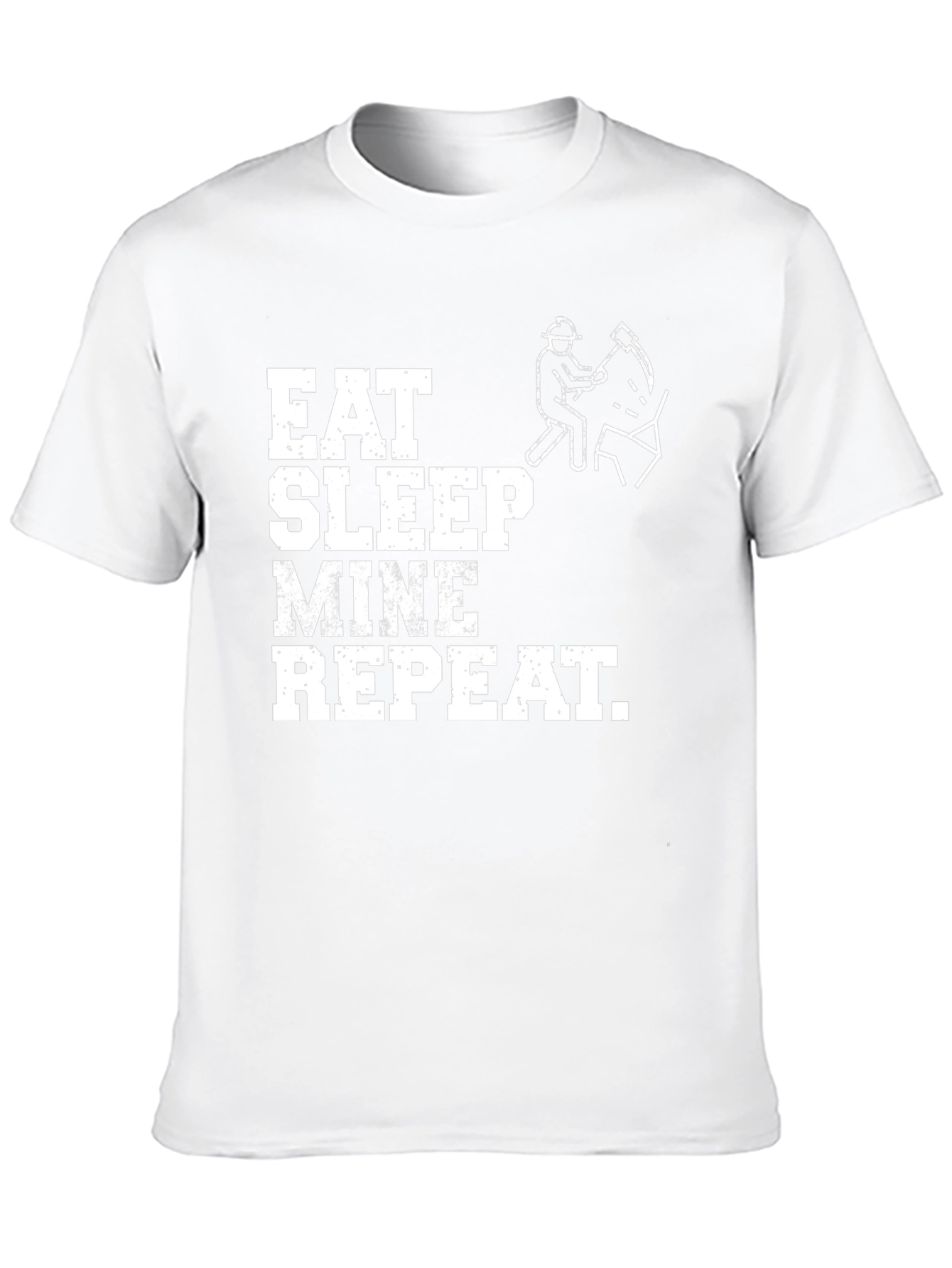 Black Eat Sleep Mine Repeat Graphic Tee - Black T-Shirt view 10