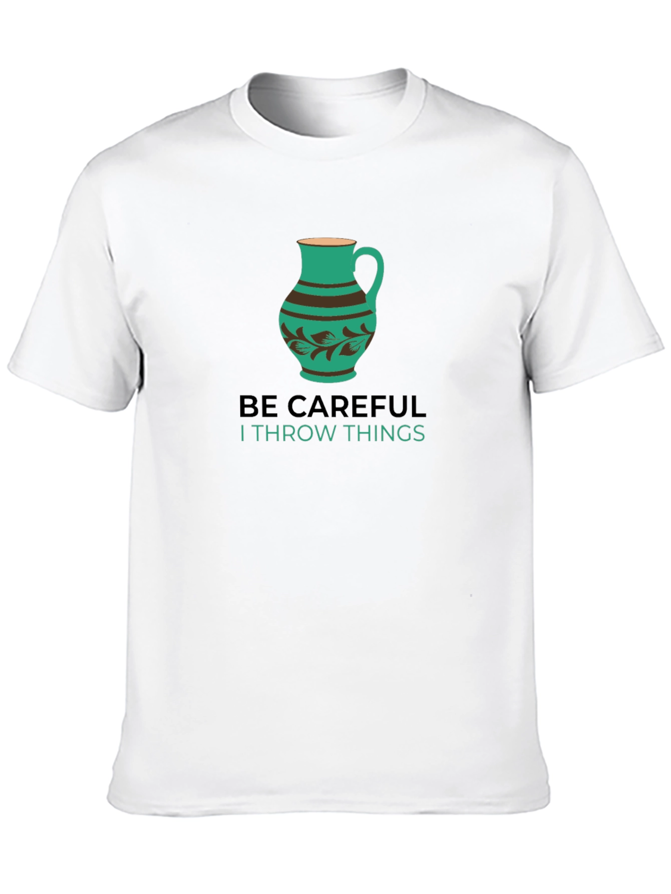 Black Be Careful Throwing Things T-Shirt view 10