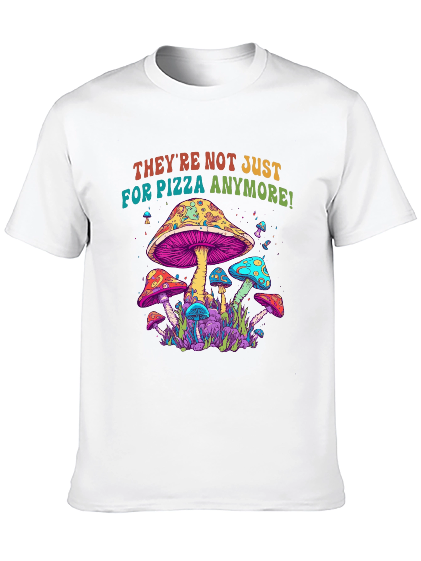 Black Psychedelic Mushroom Graphic Tee view 10