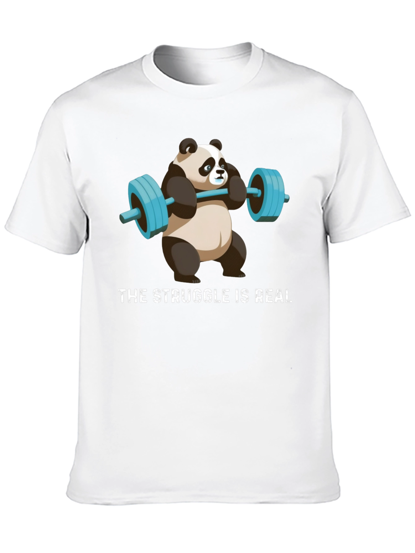 Black Weightlifting Panda T-Shirt - Funny Gym Apparel view 10