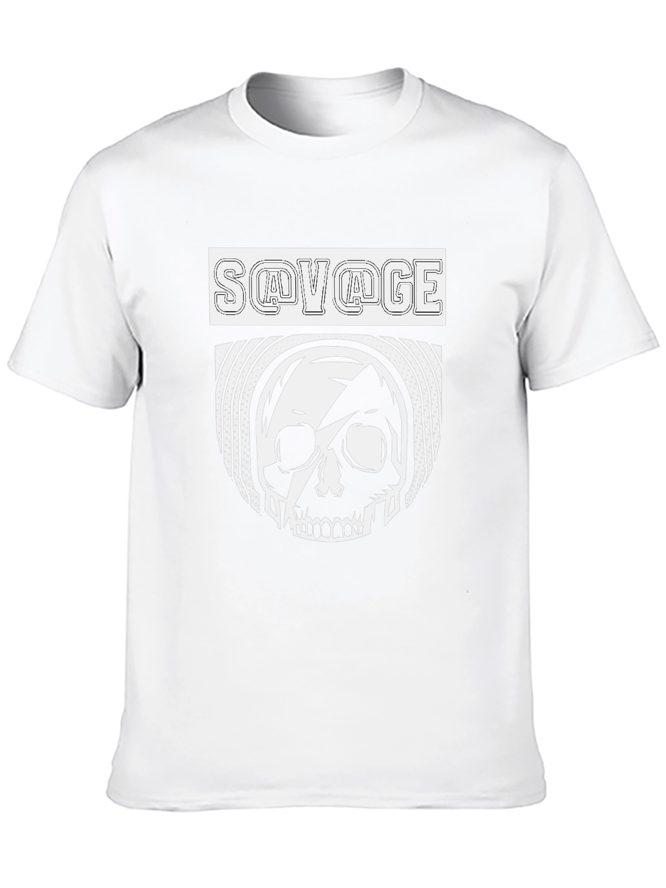Black Savage Skull Graphic Print Tee - Bold Streetwear Style view 10