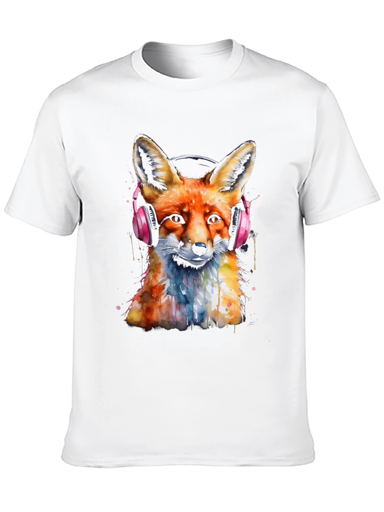 Black Fox Headphone Graphic Tee view 10