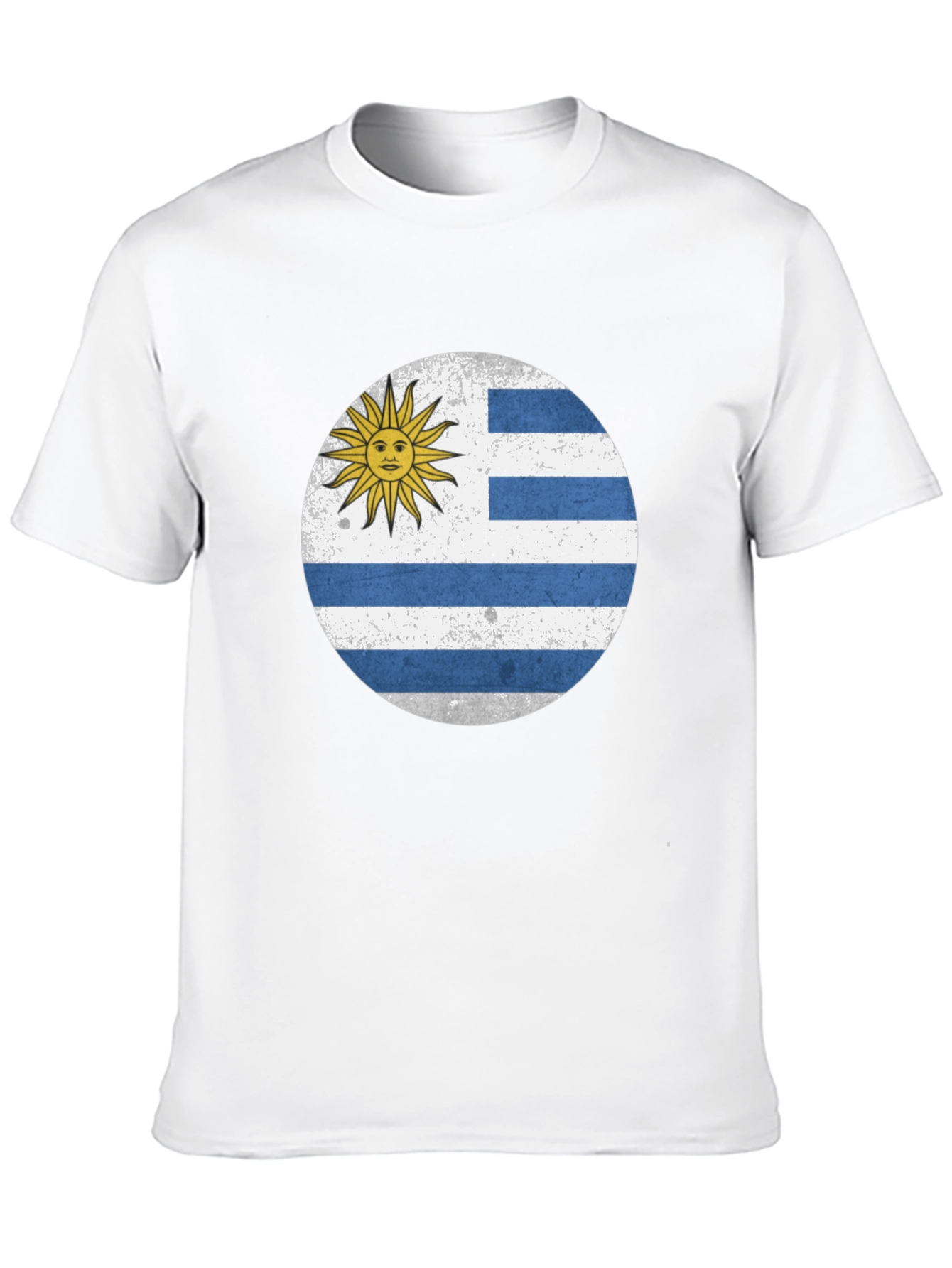 Black Uruguay Flag T-Shirt - Black Graphic Tee view 10