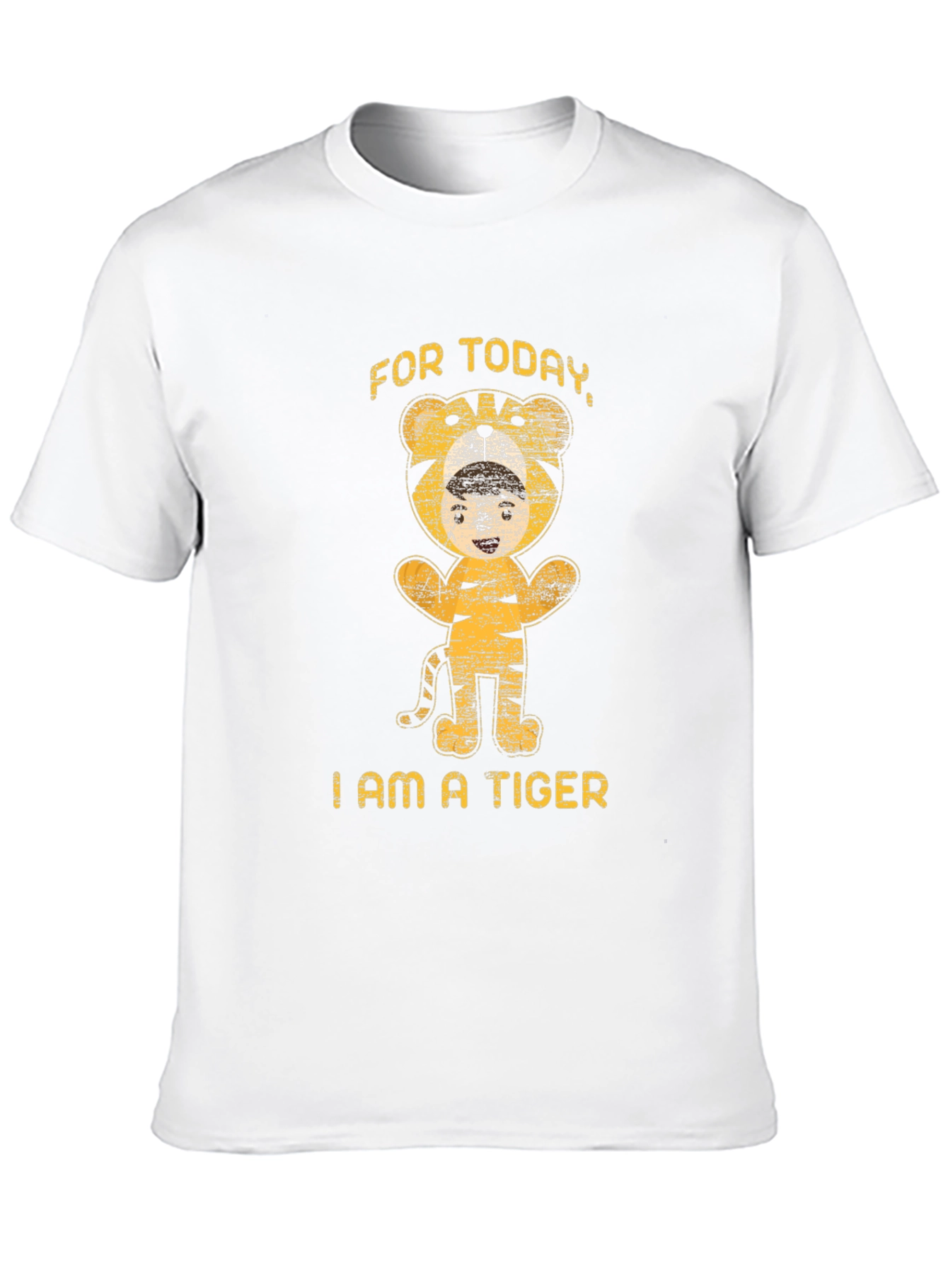 Black Funny Tiger Costume T-Shirt - "For Today, I am a Tiger" view 10