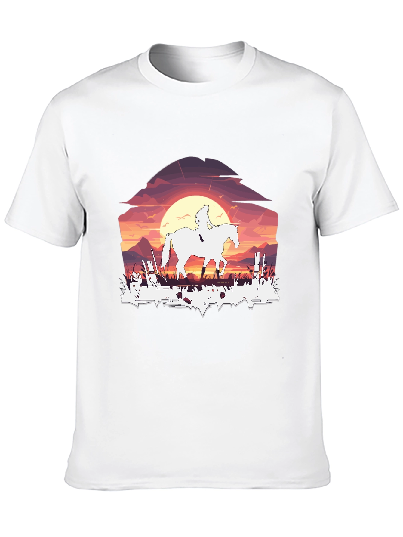 Black Sunset Rider Graphic Tee - Black view 10