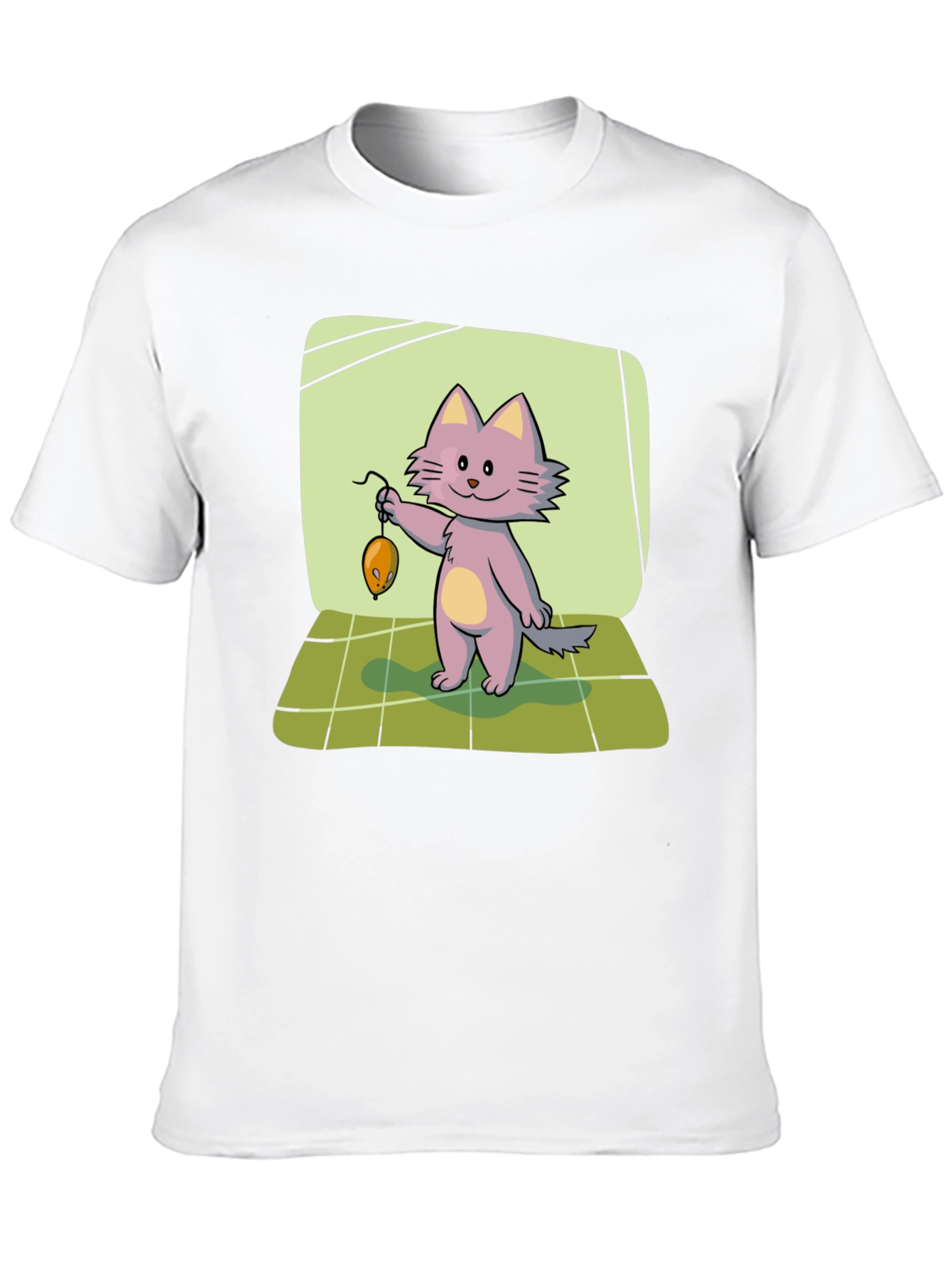 Black Cute Cat & Mouse Graphic T-Shirt view 10
