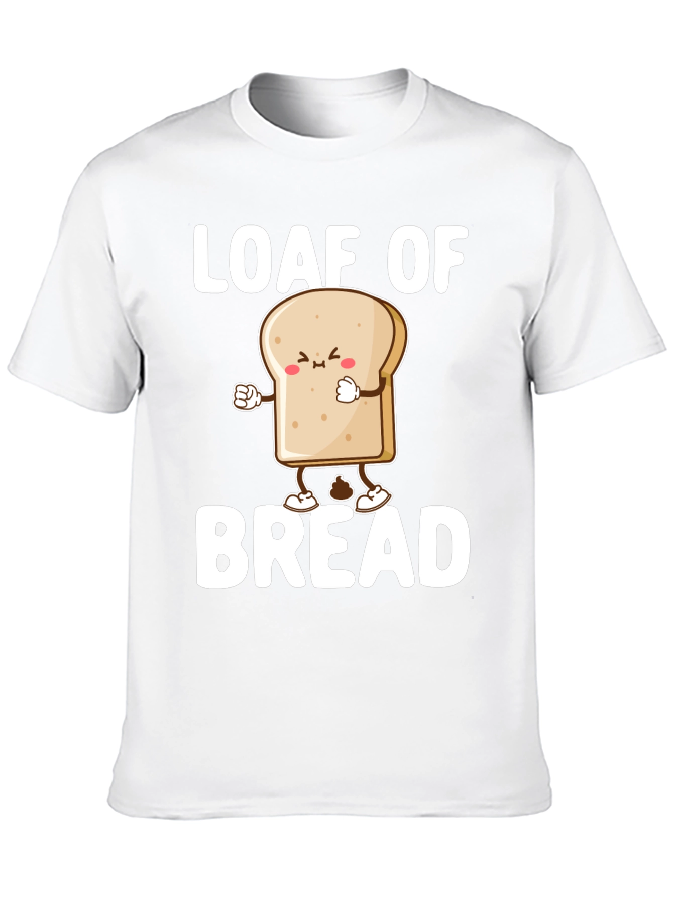 Black Loaf of Bread Graphic Tee - Funny Cartoon Food Shirt view 10