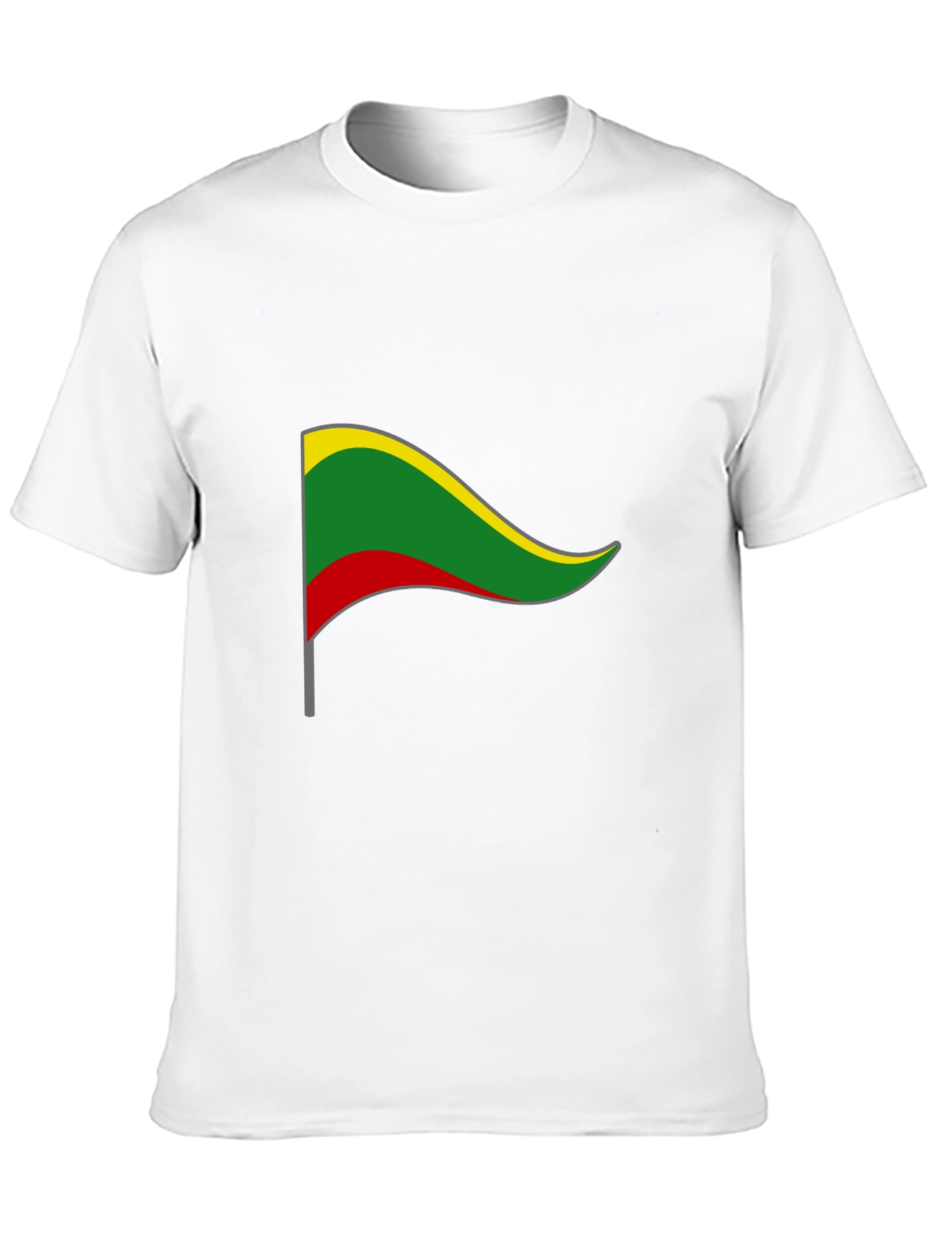 Black Lithuania Flag Graphic Tee - Black Short Sleeve T-Shirt view 10