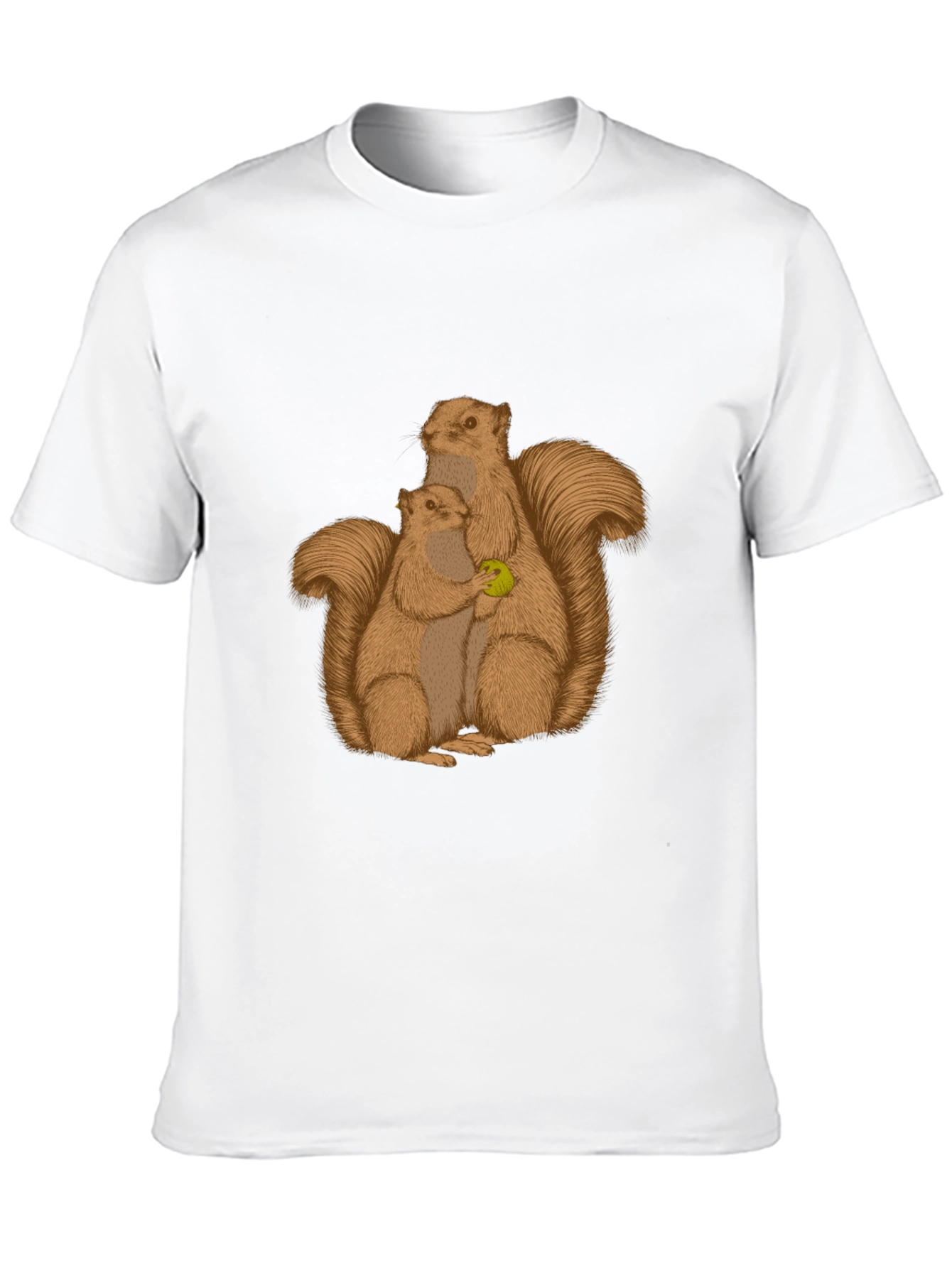Black Squirrel Family Graphic Tee - Black Cotton Blend view 10
