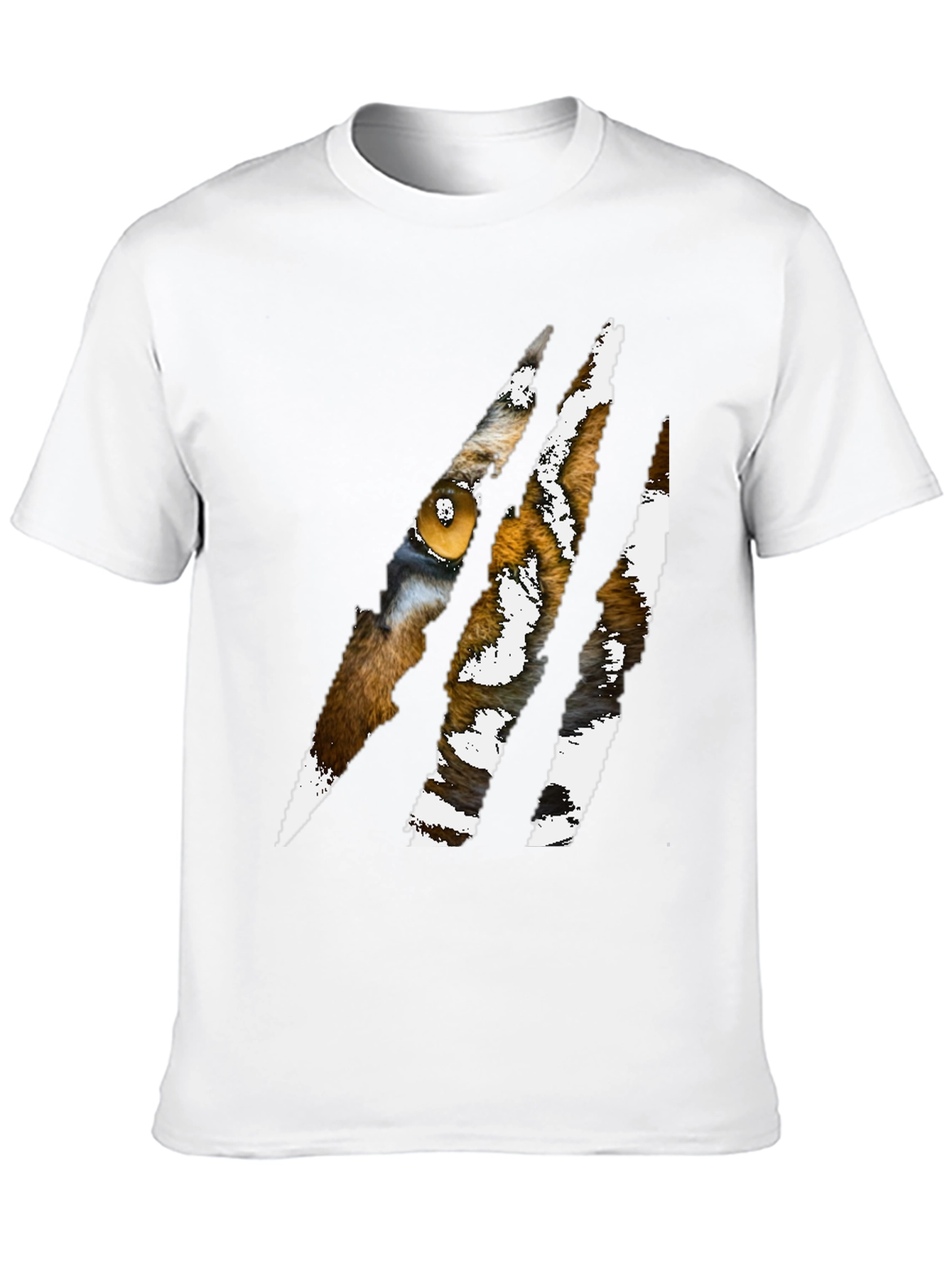 Black Tiger Eye Claw Mark Graphic T-Shirt view 10
