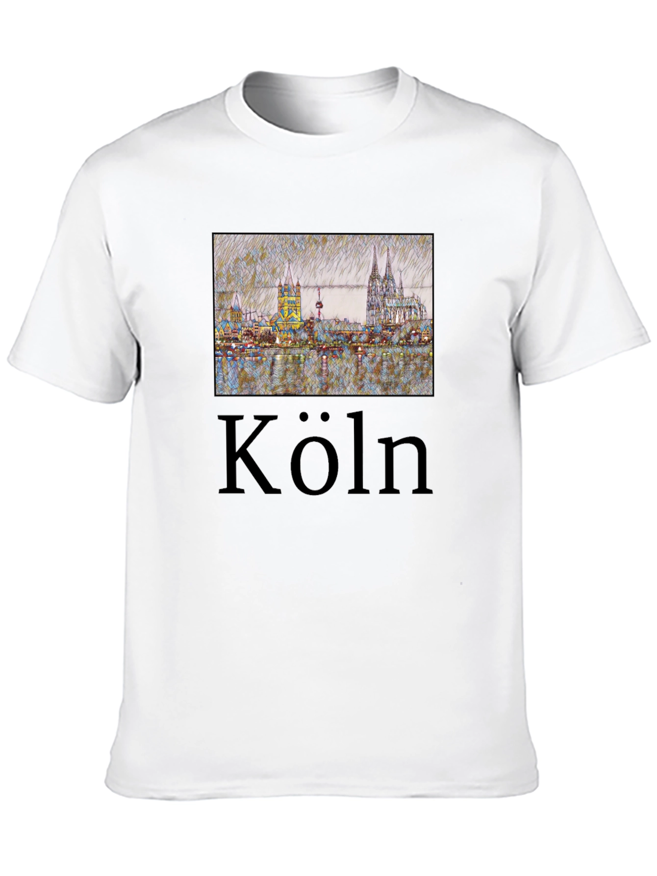 Cologne Skyline T-Shirt - Köln Germany Tee - 10
