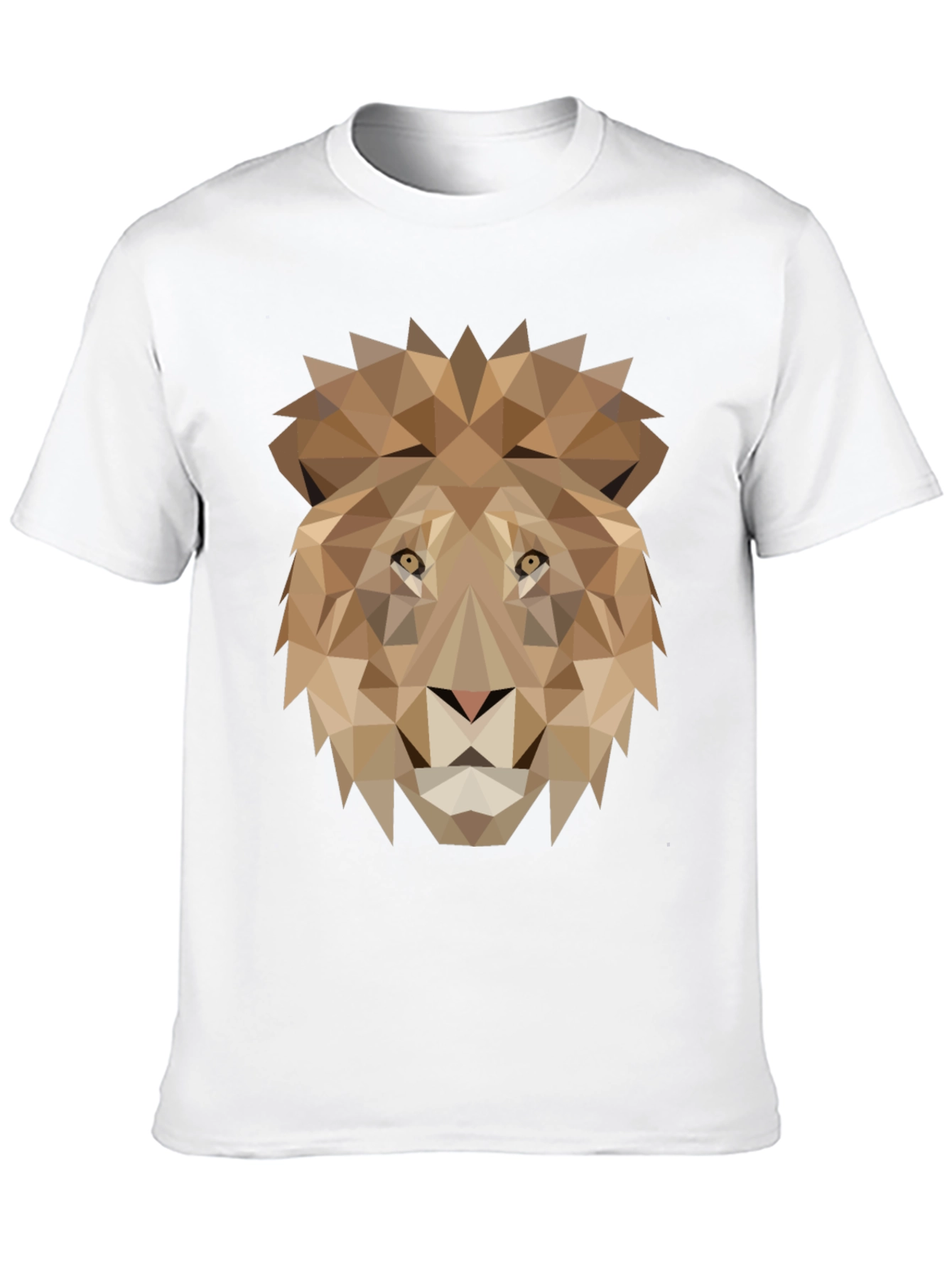 Black Geometric Lion Graphic Tee - Black view 10