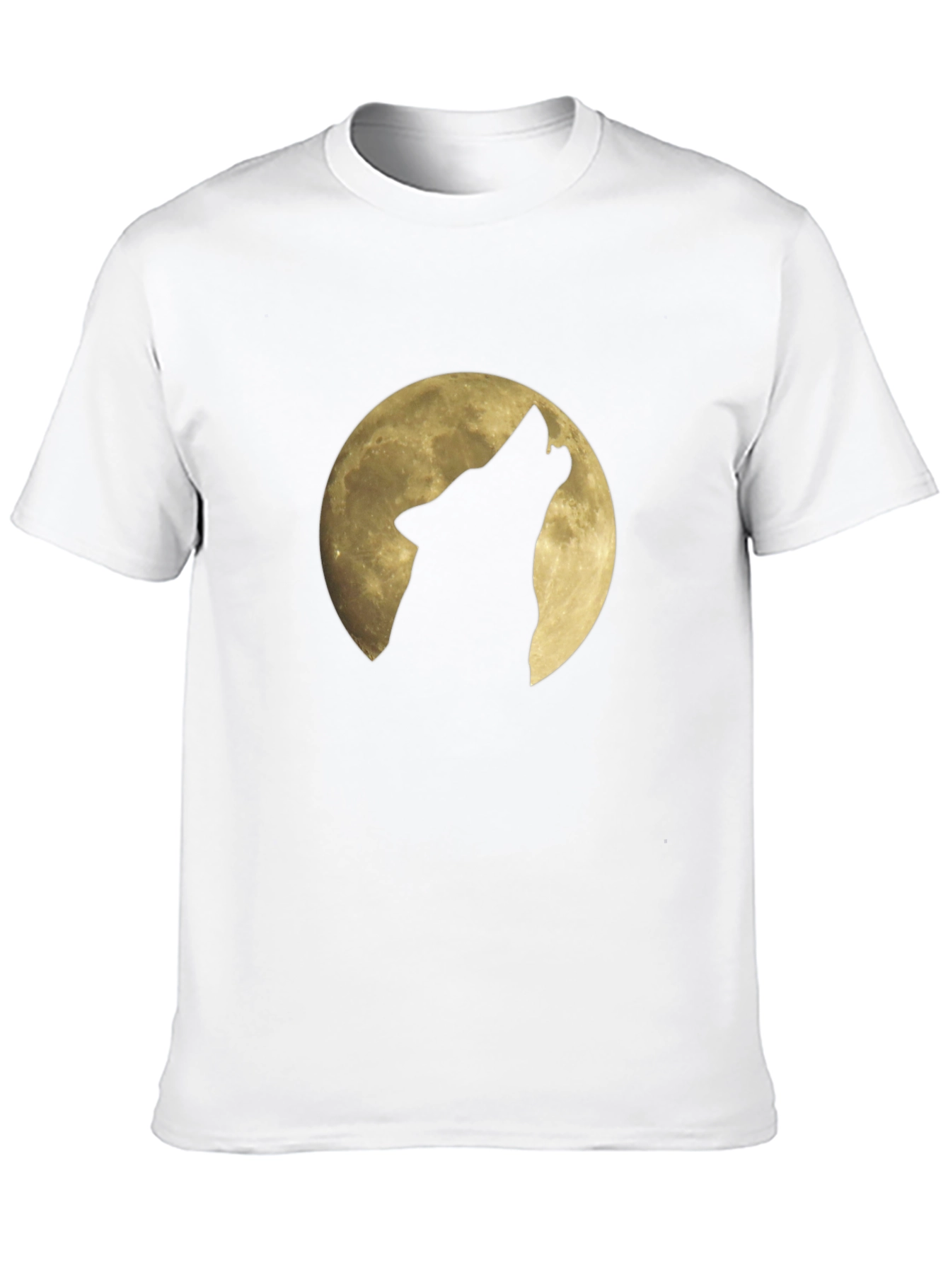 Black Wolf Howling at Moon Graphic Black T-Shirt view 10