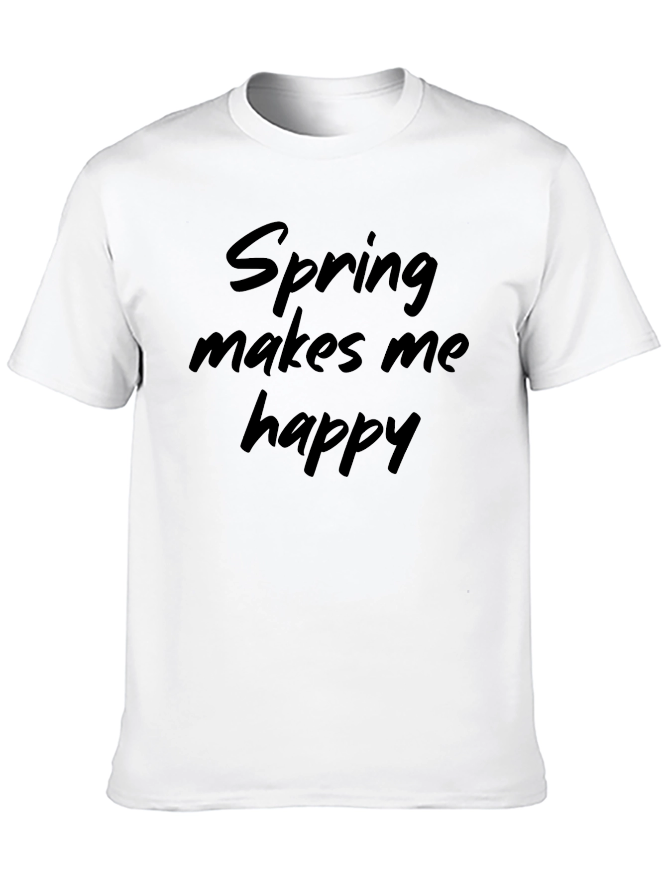 Black Spring Makes Me Happy T-Shirt view 10