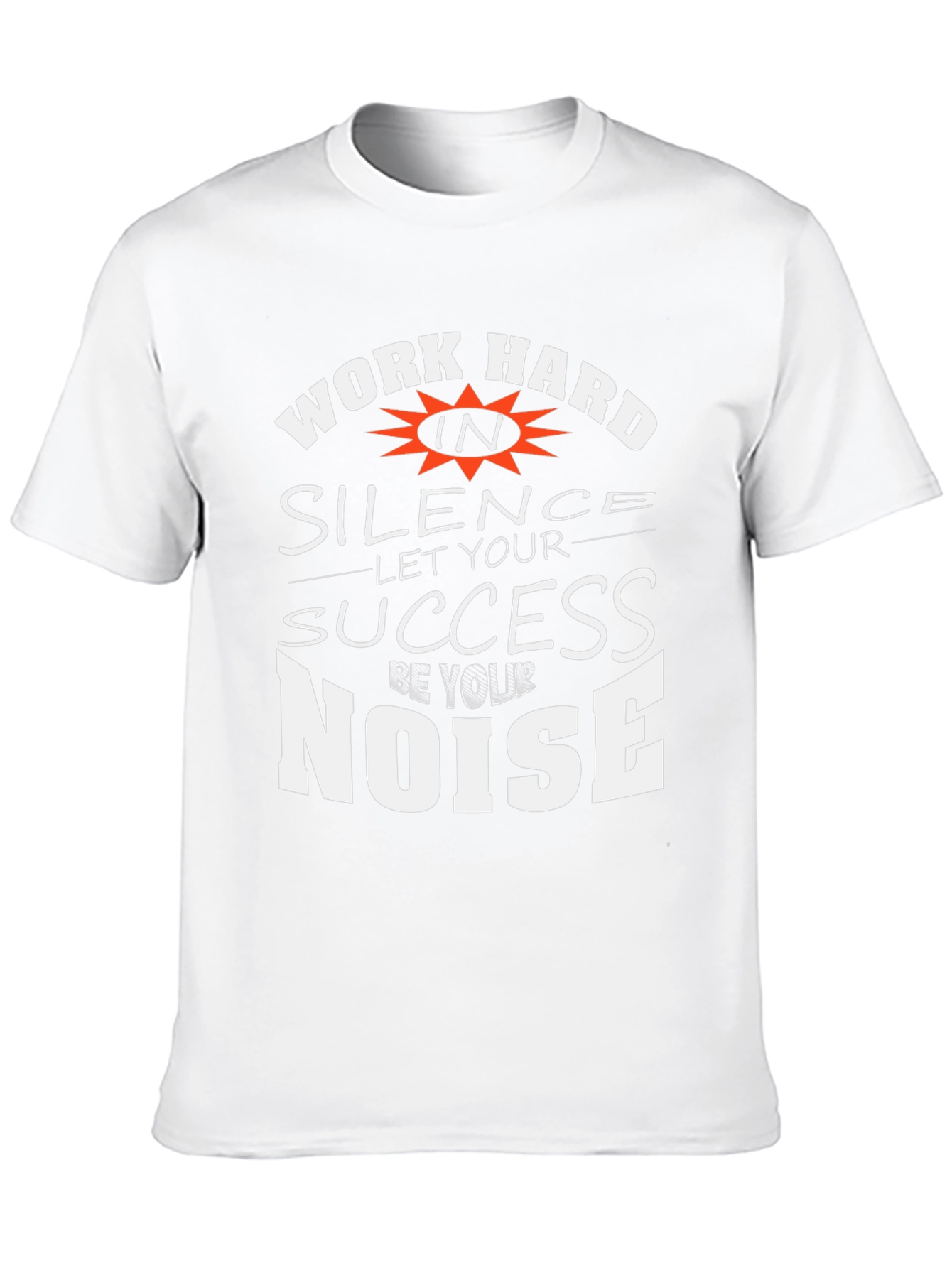 Black Work Hard in Silence Graphic Tee view 10