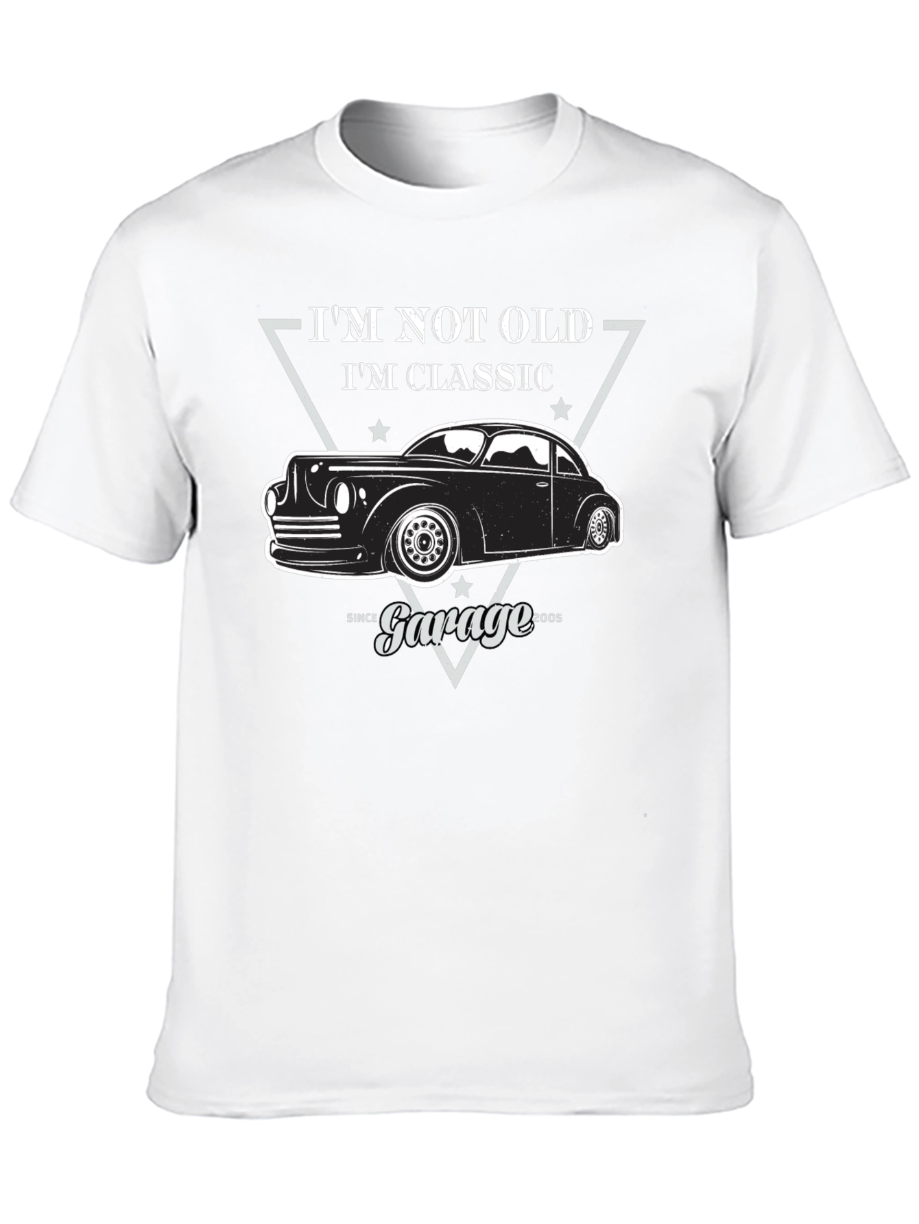 Black Classic Car Garage T-Shirt view 10