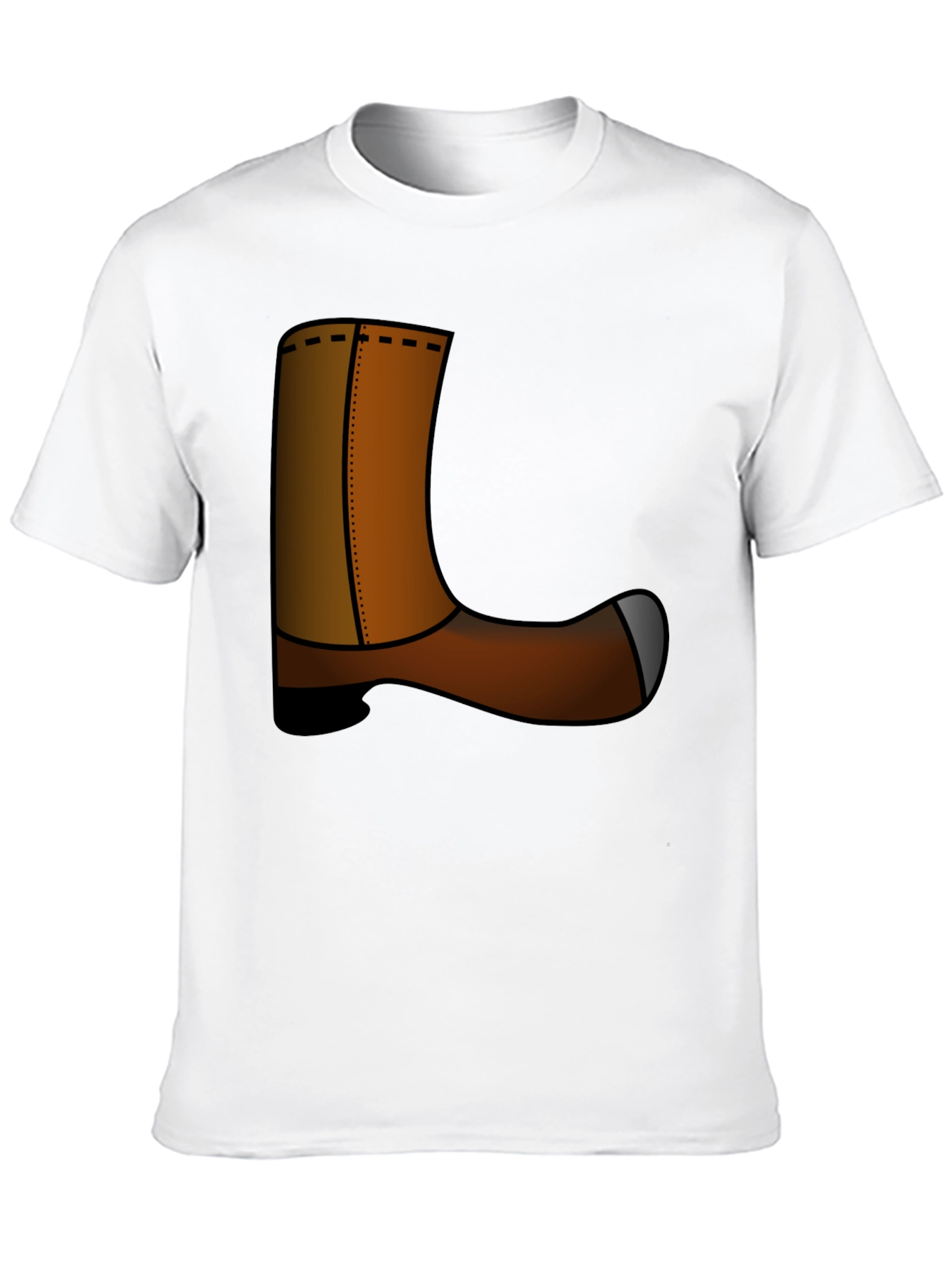 Black Novelty Cowboy Boot Graphic Tee - Unisex view 10