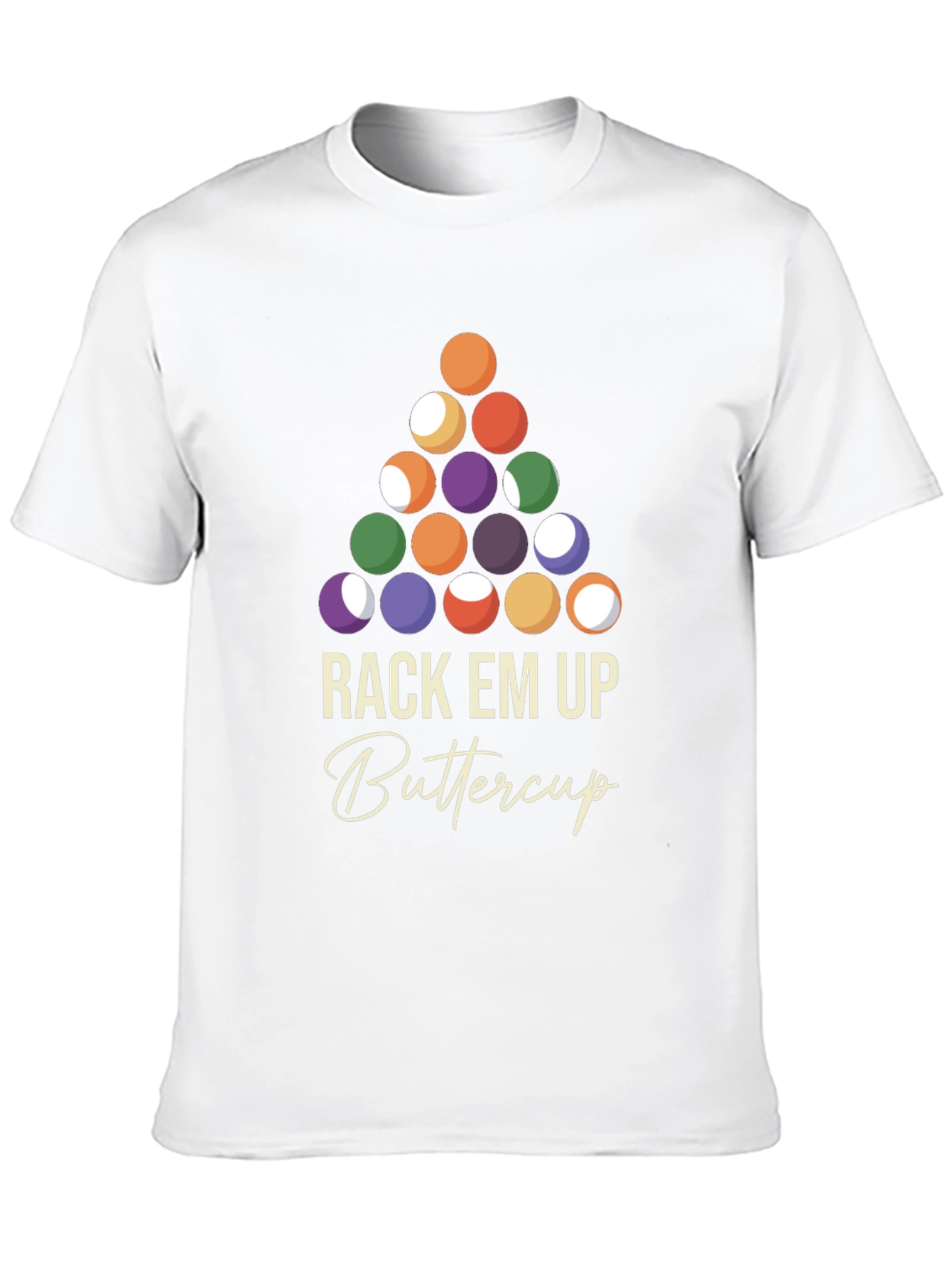 Rack 'Em Up Buttercup T-Shirt - Billiards Design - 10