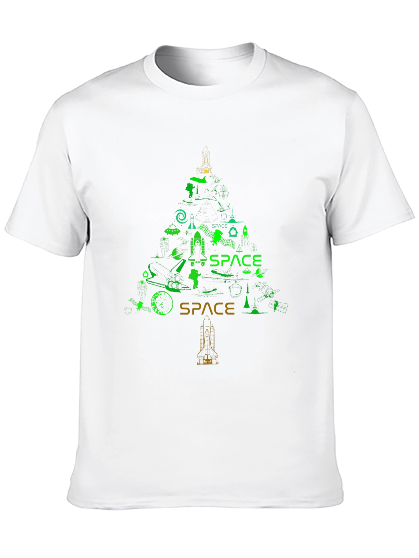 Space Design Black T-Shirt - 10